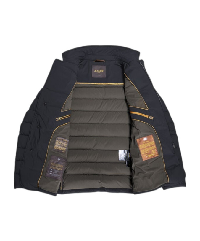Moorer Zayn Padded Button-front Jacket In Black