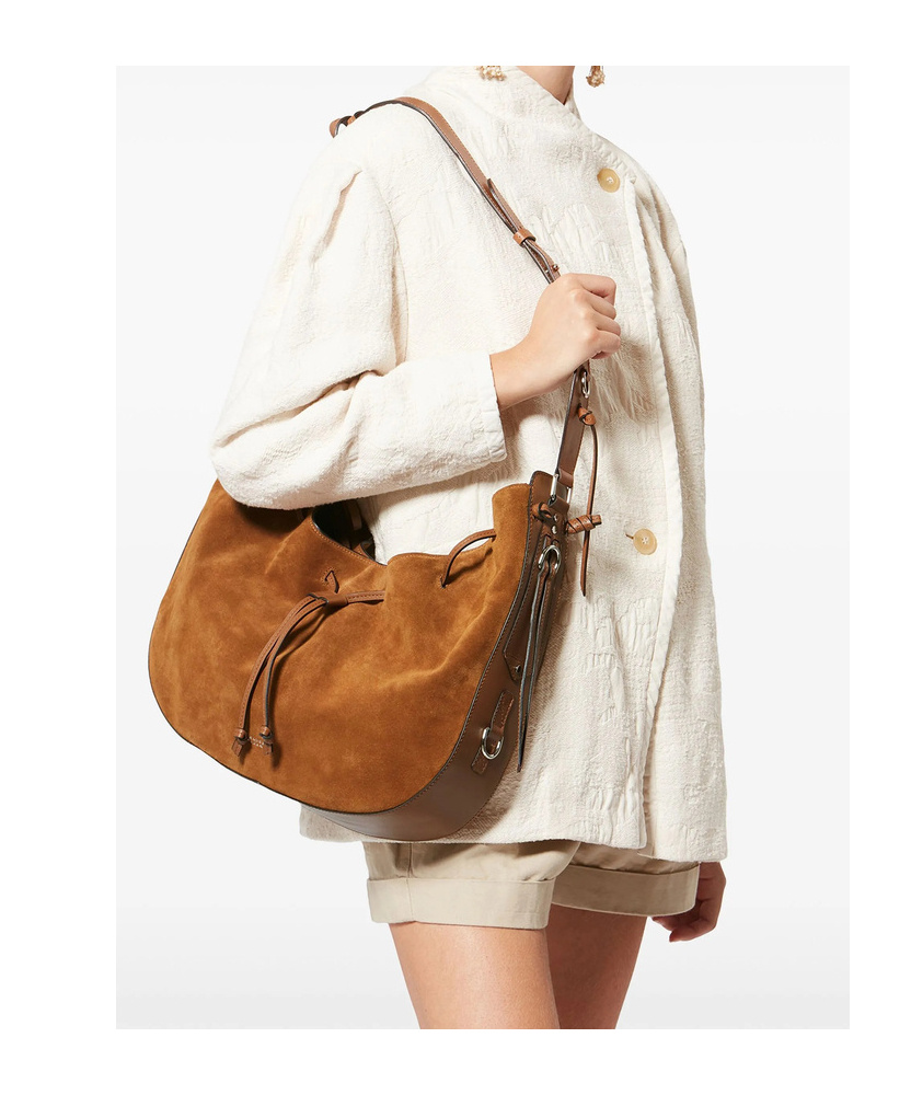 Isabel Marant Drawstring Bolton Shoulder Bag In Brown