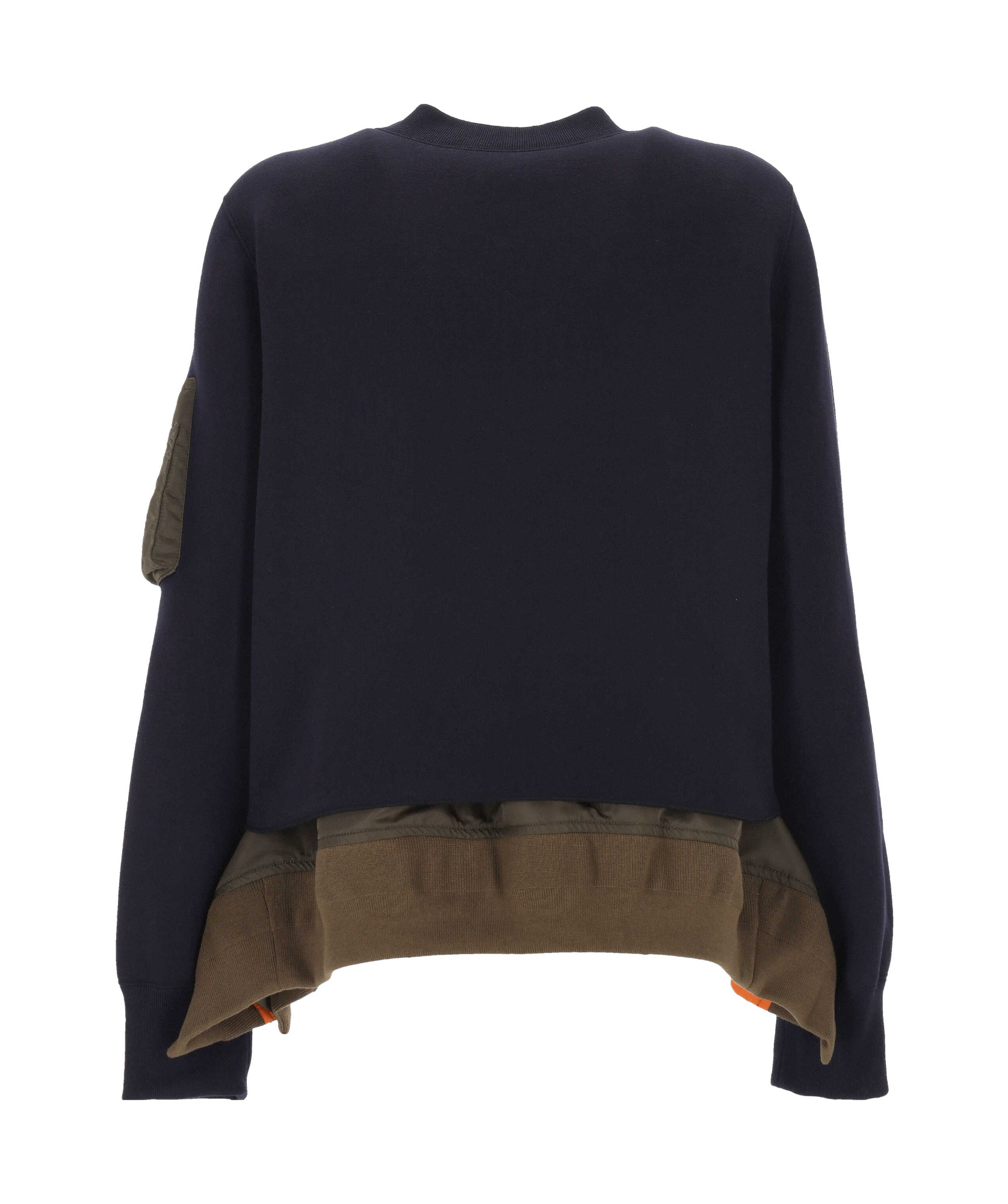 Sacai Long-sleeved Sweatshirt In Blue