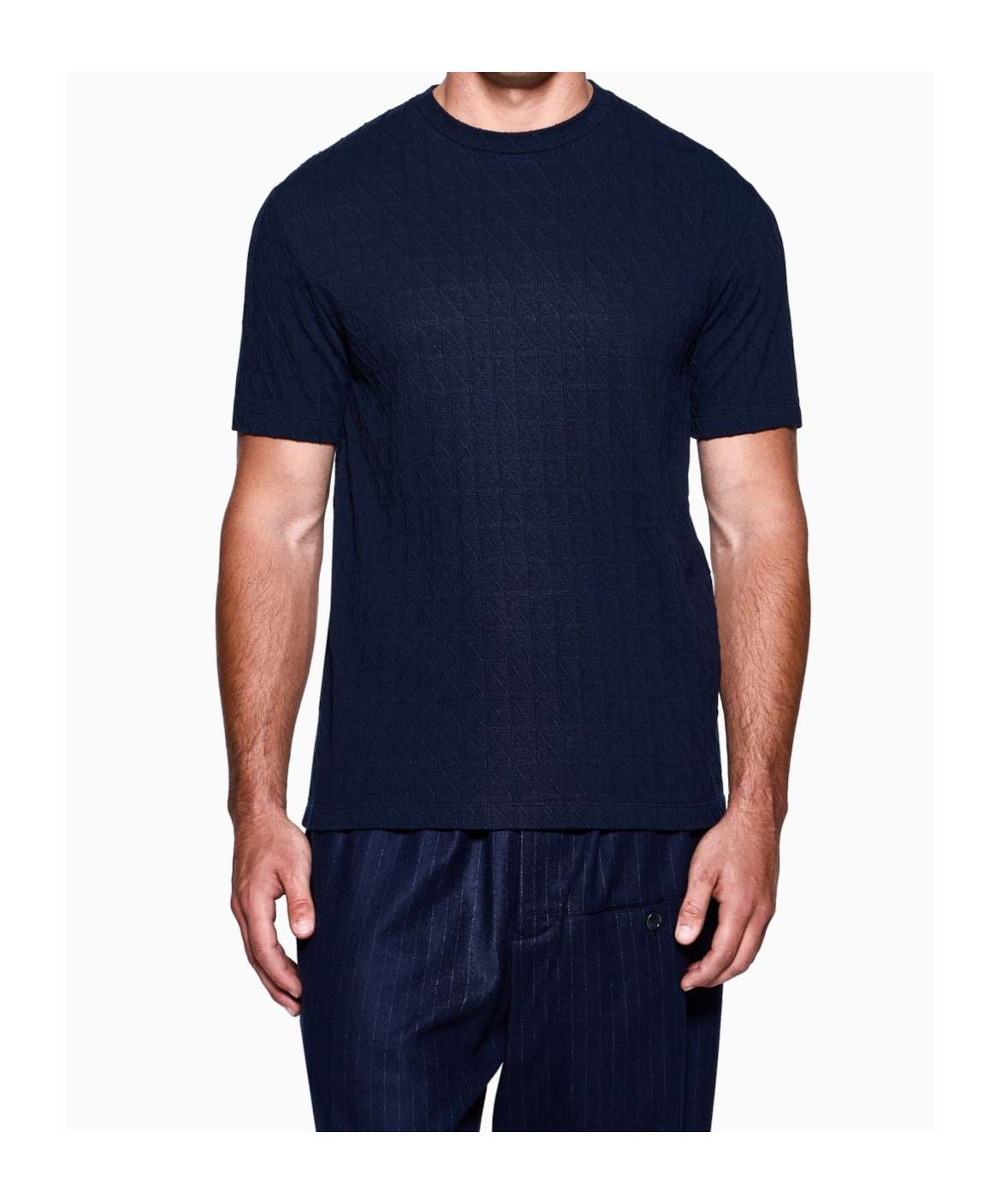Giorgio Armani Asv Stretch Viscose And Cashmere Blend Crew Neck T-shirt