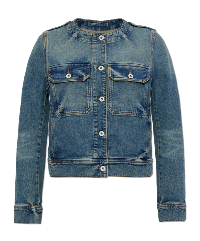 Kenzo Jacket In Stretch Japanese Denim In Blue