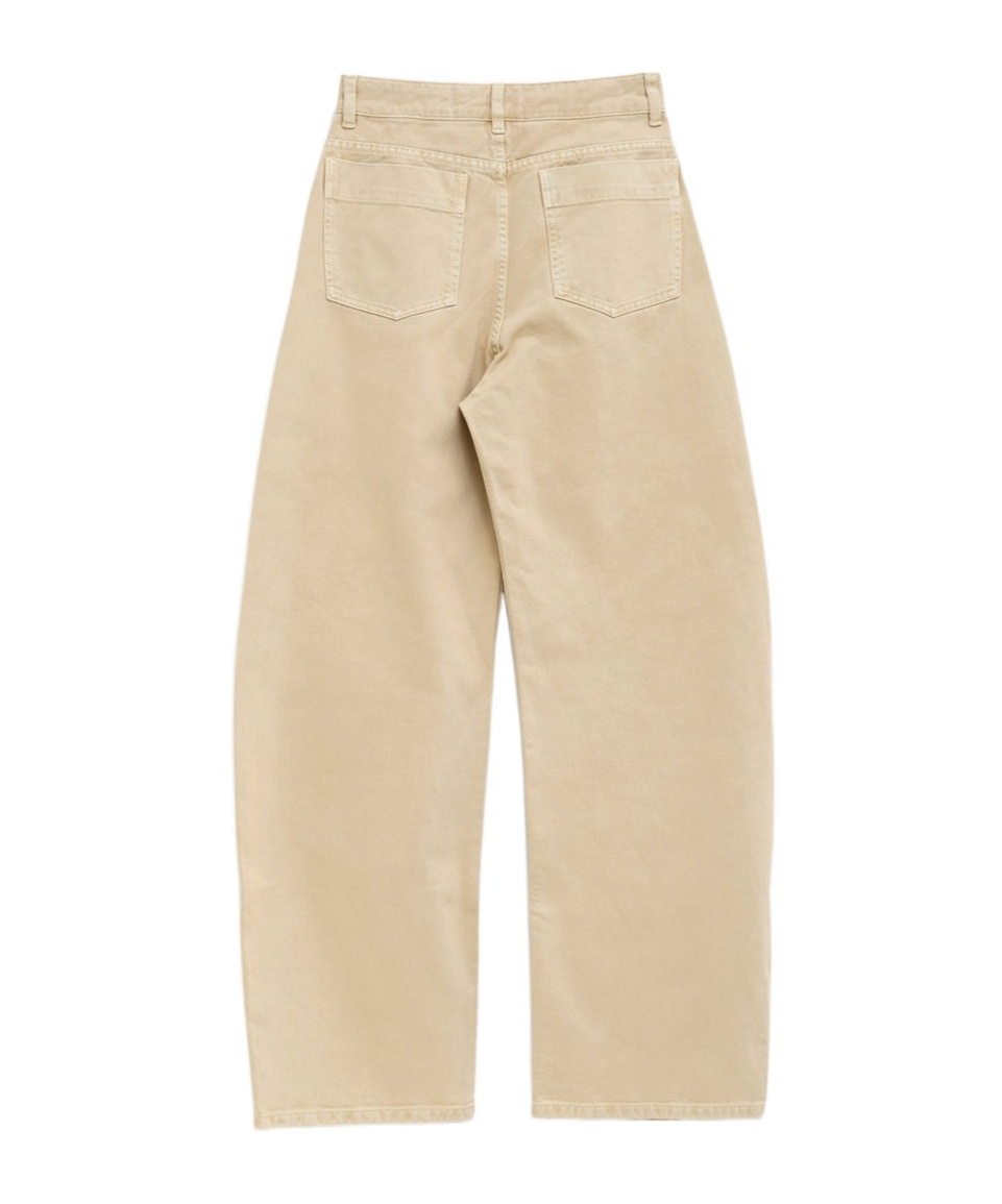 Lemaire Curvy High Waist Jeans In Custard