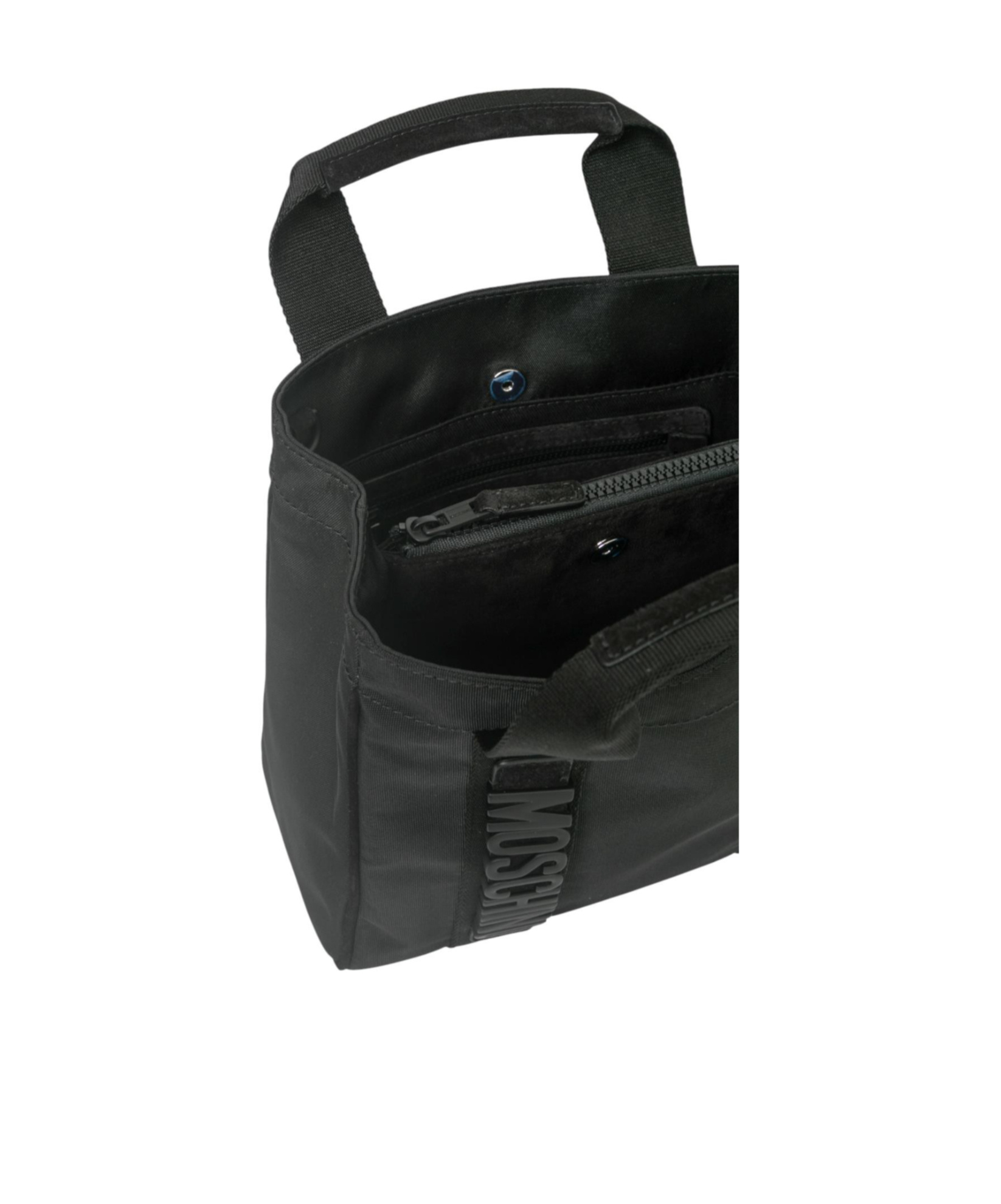 Moschino Top Handle Shoulder Bag In Black