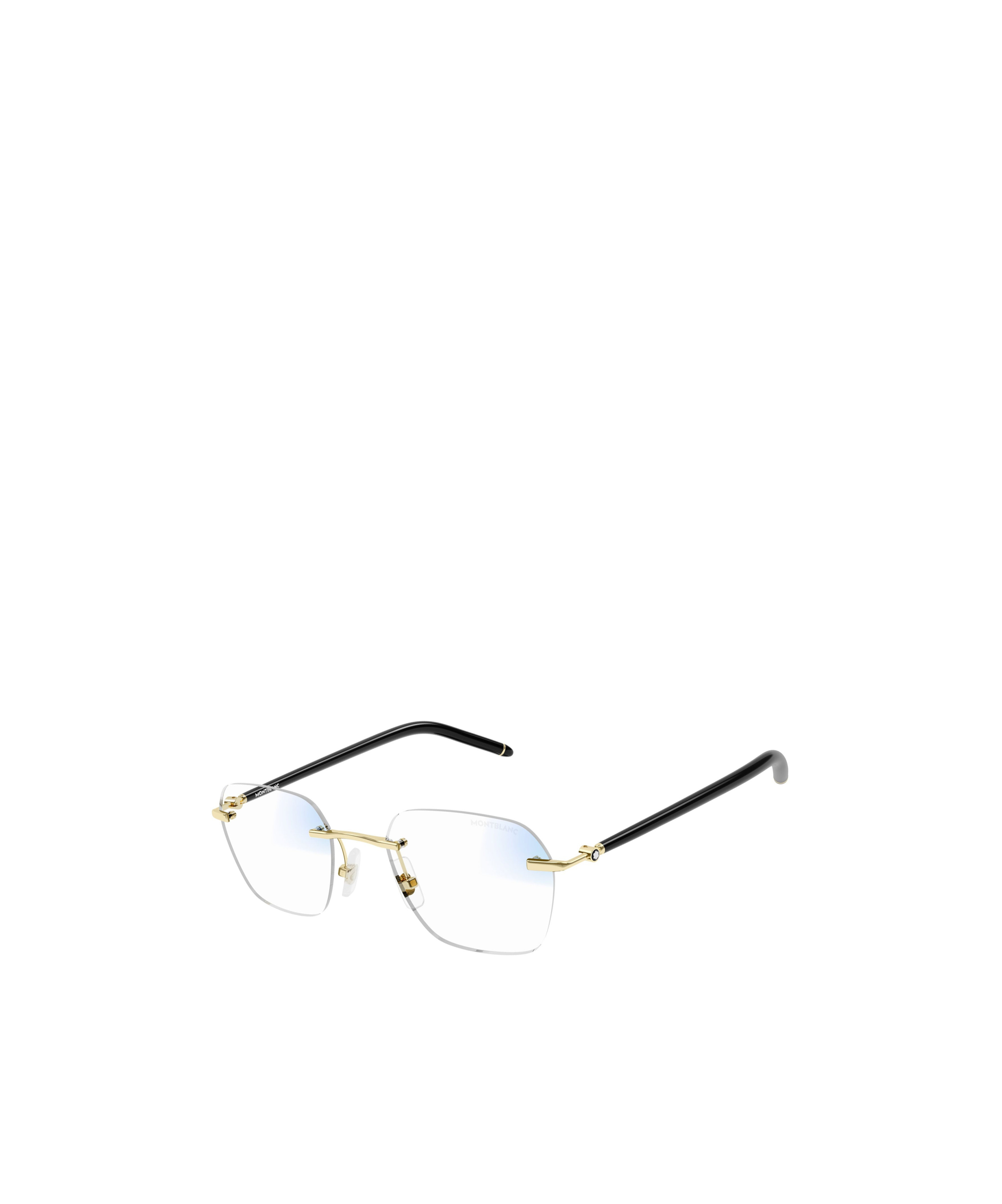 Montblanc Logo-plaque Square-frame Glasses In White