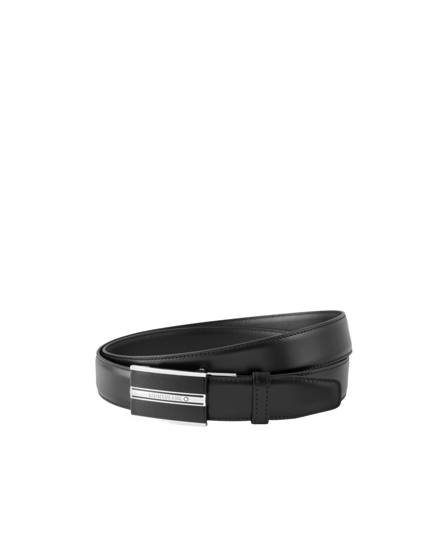 Montblanc Men's Smooth Leather Cut-to-size Business Belt In Black