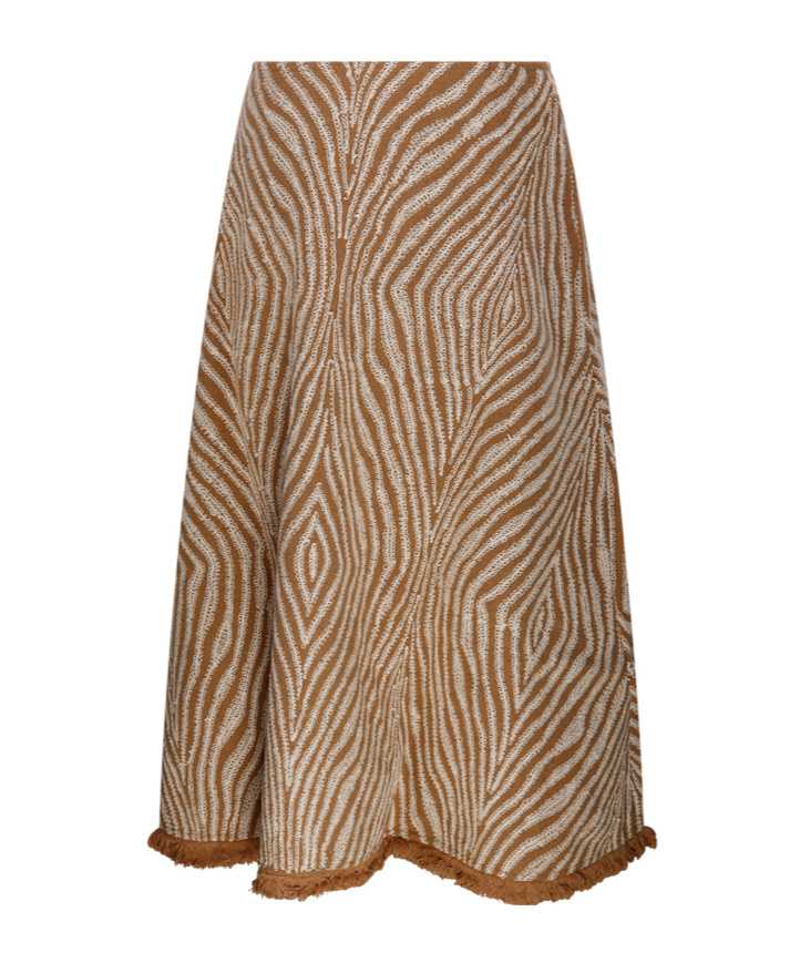 By Malene Birger Giabbo Animal-printed Cotton Midi Skirt In Brown