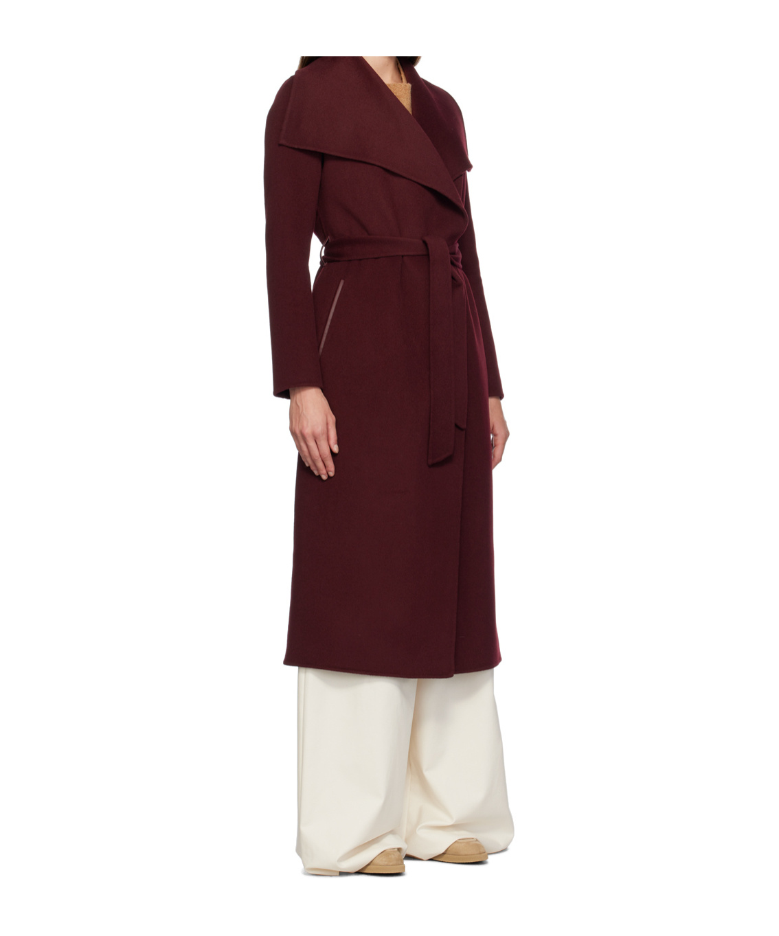 Mackage Wool Mai-cn Wrap Coat In Brown