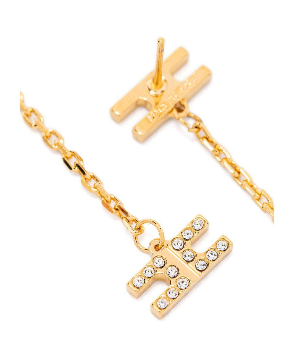 ELISABETTA FRANCHI CRYSTAL-EMBELLISHED EARRINGS