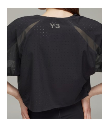 Y-3 Running Short Sleeve Tee In Black