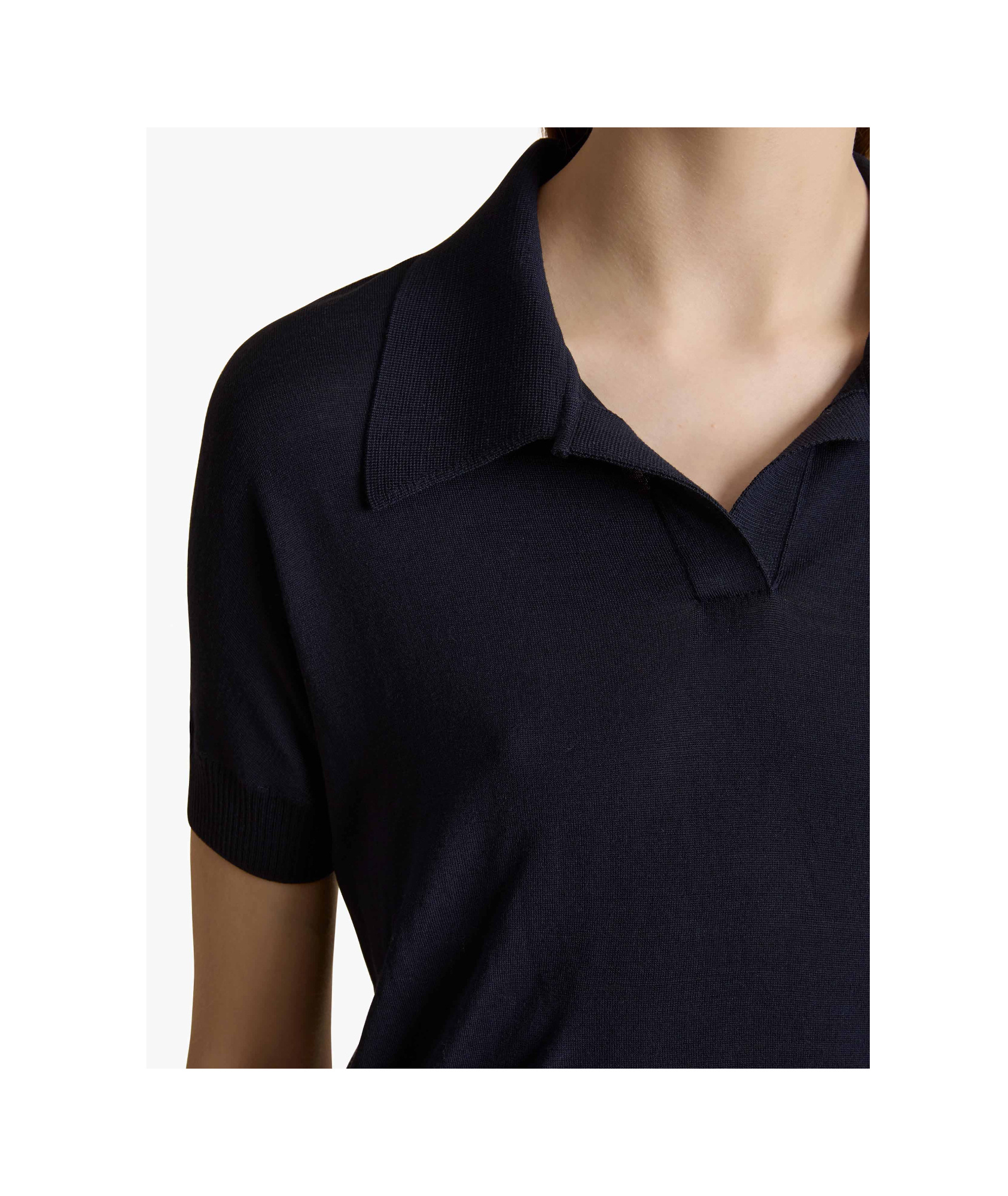 Khaite Morgane Short-sleeved Polo T-shirt In Black