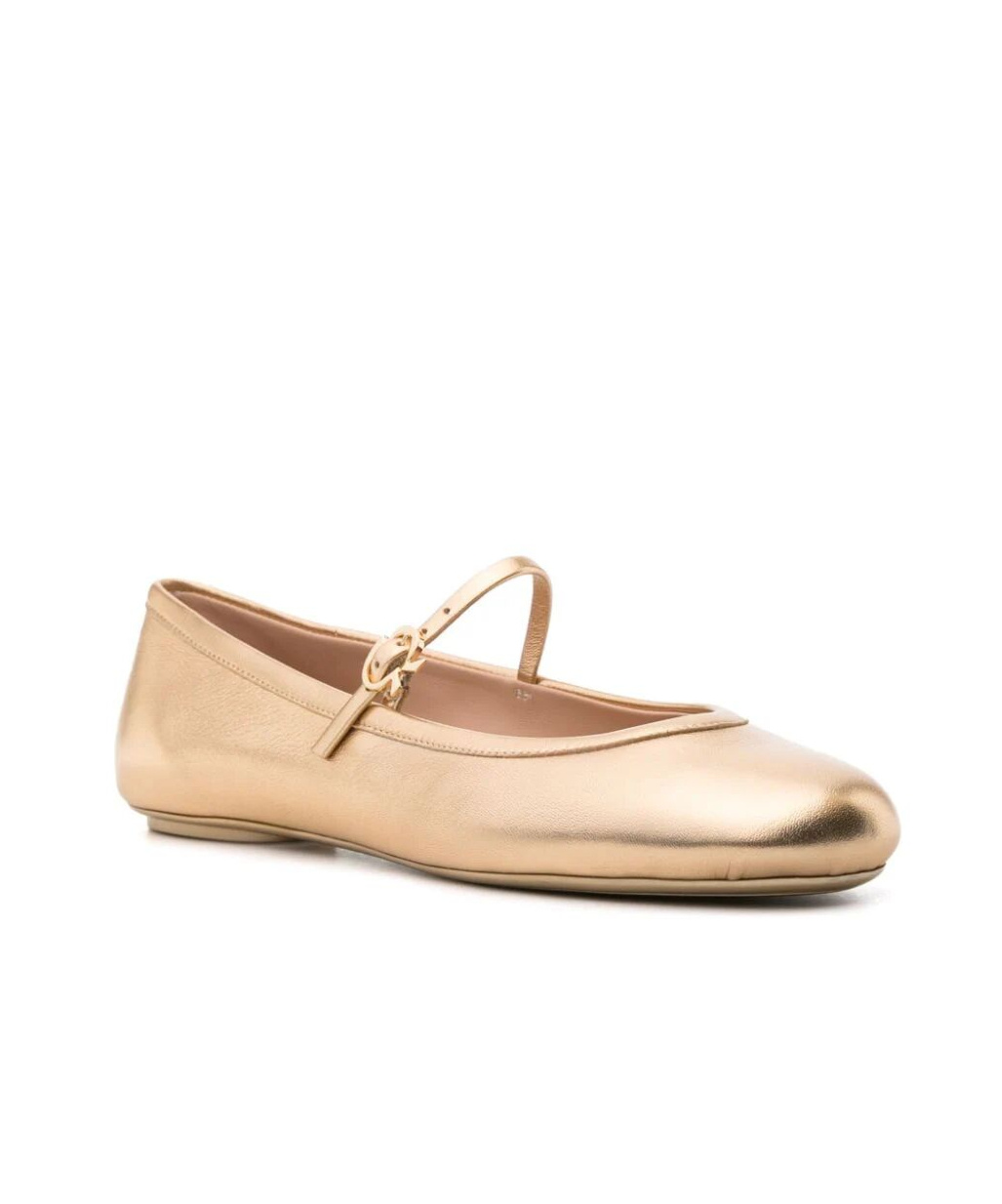 Gianvito Rossi Elegant Ballerina Flats With Ribbon Buckle In Nude