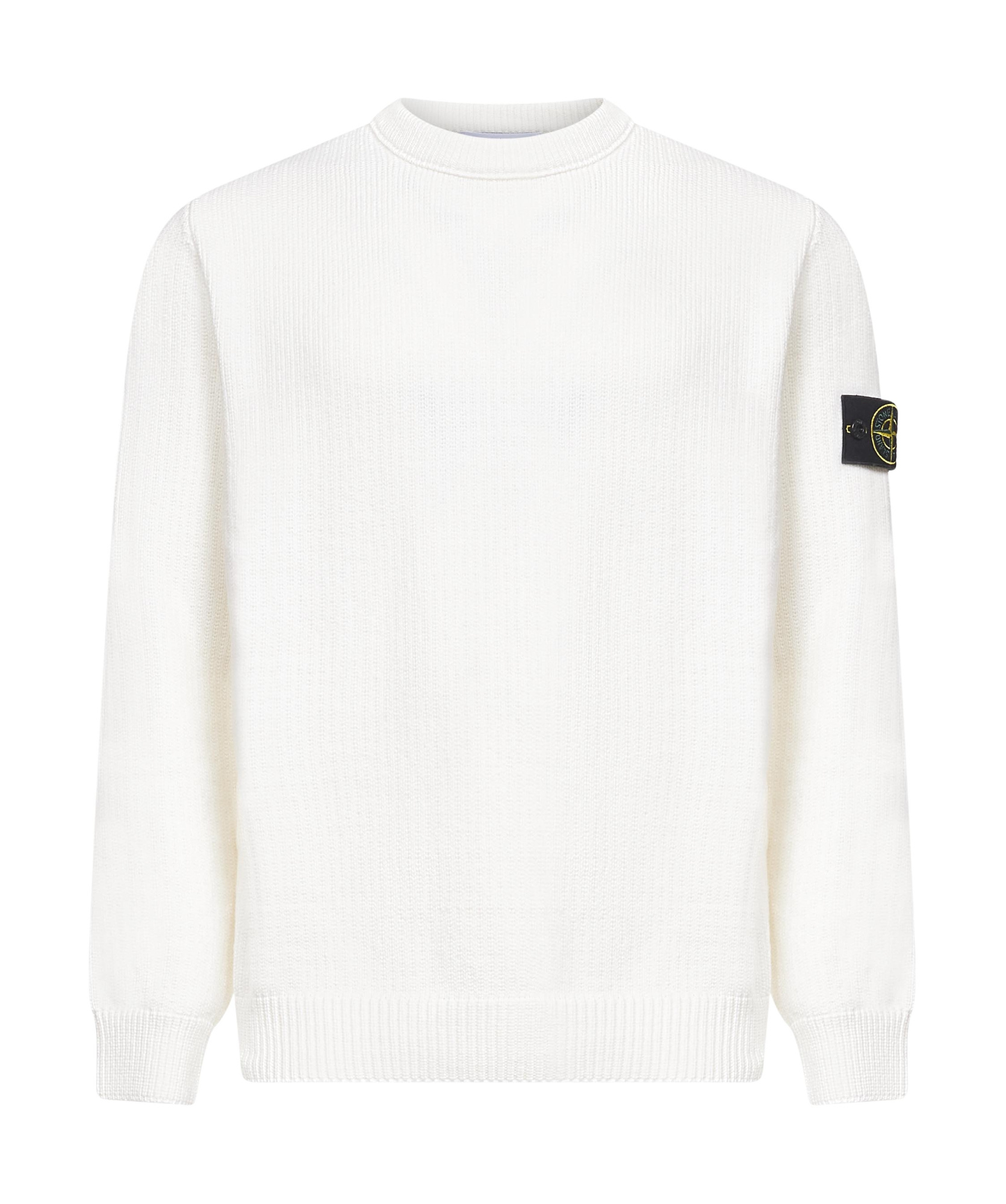Stone Island Pullover Mit Kompass-patch In White