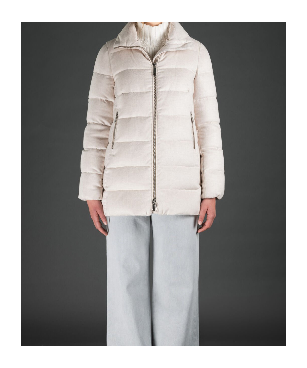 Moorer Dorado-fur-ls9 Down Jacket In Nude