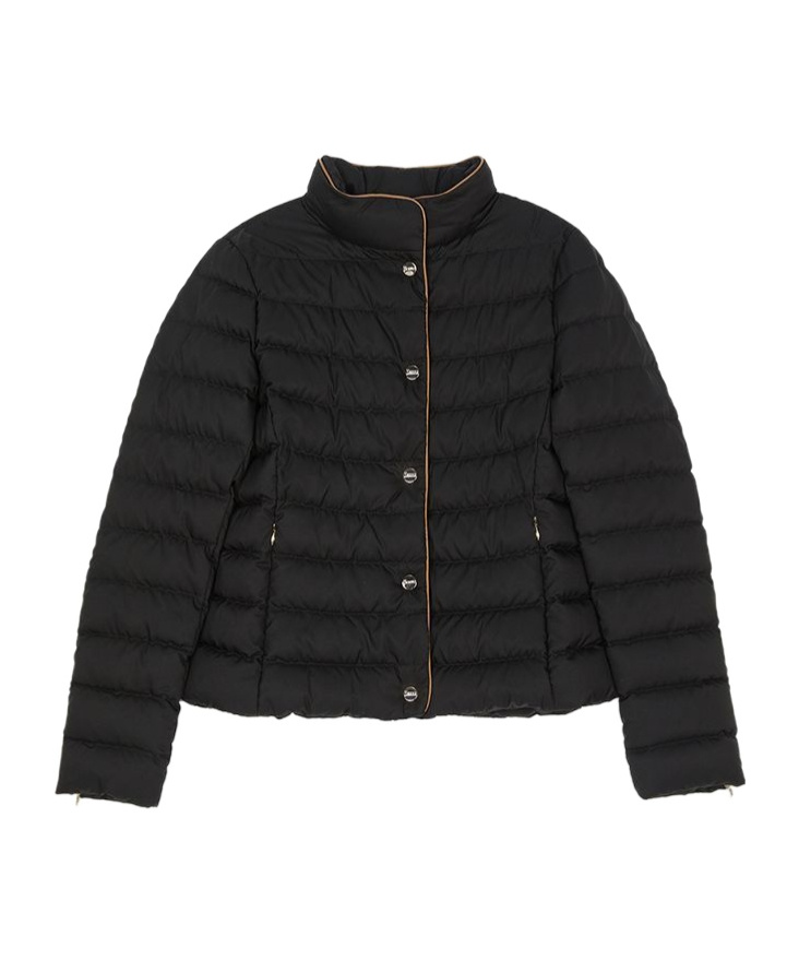 Herno Long-sleeved Down Jacket In Black