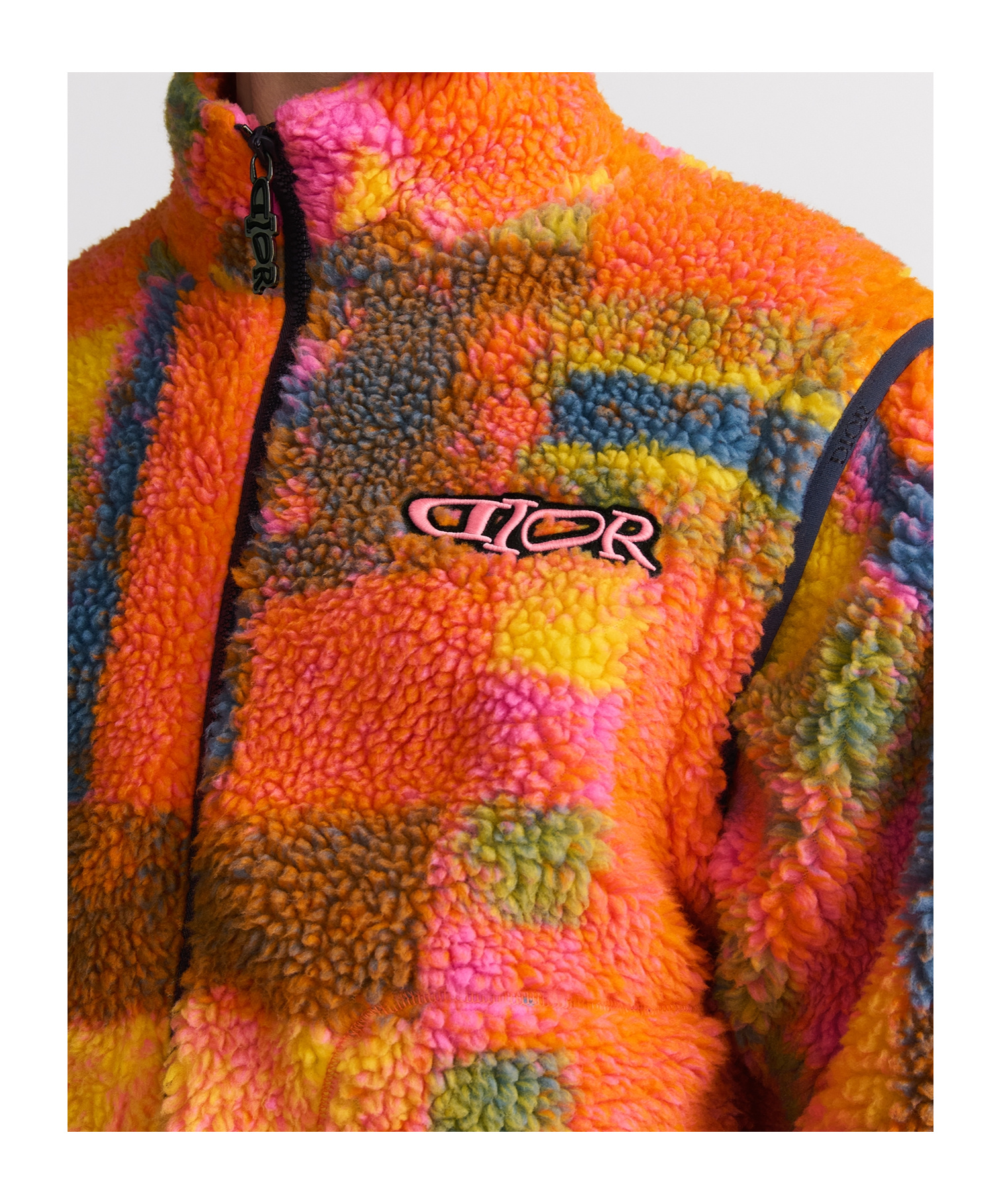 Dior Lewis Hamilton Removable Sleeves Jacket In Multicolor