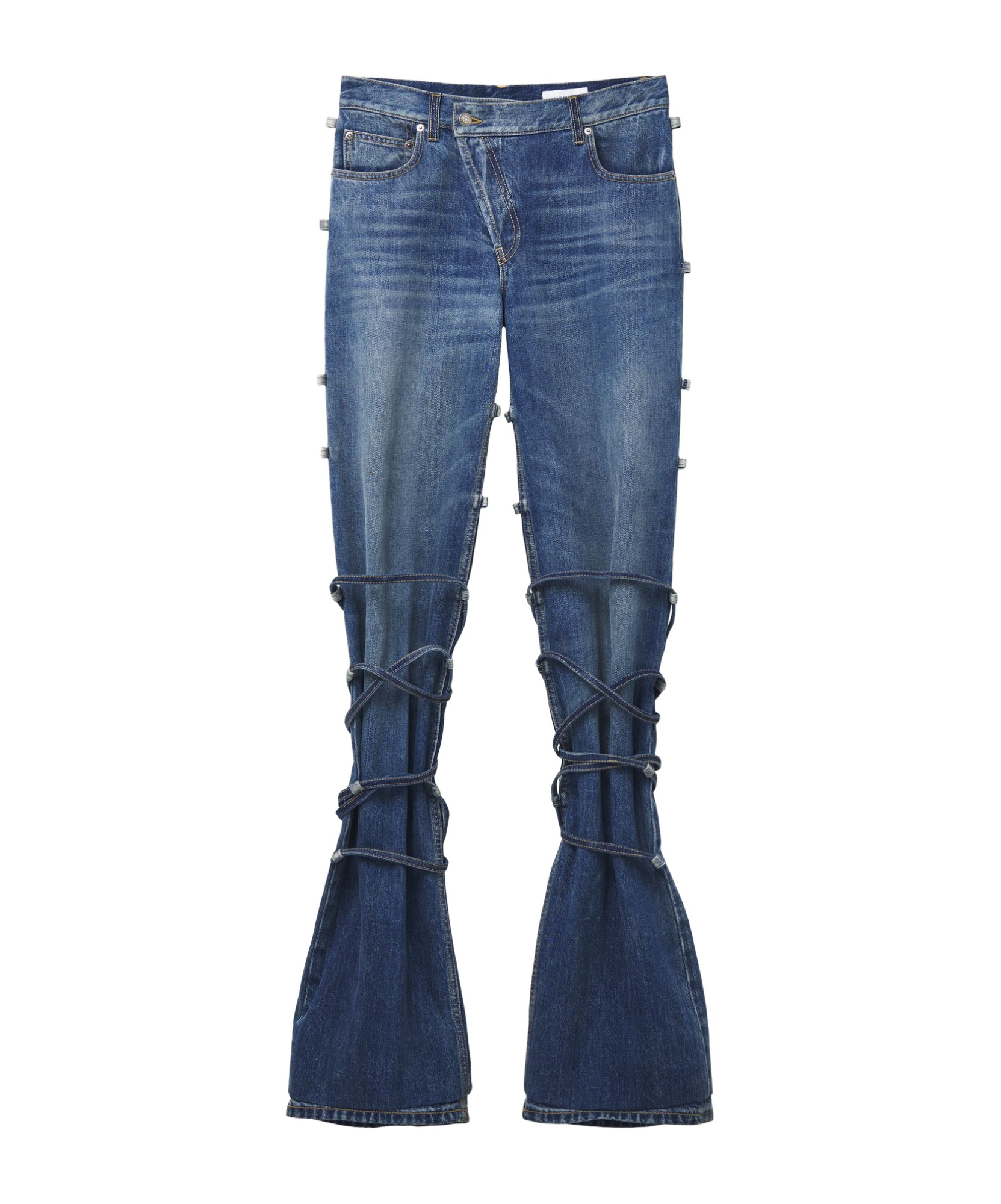 Alexander Mcqueen Strap-up Jeans In Blue