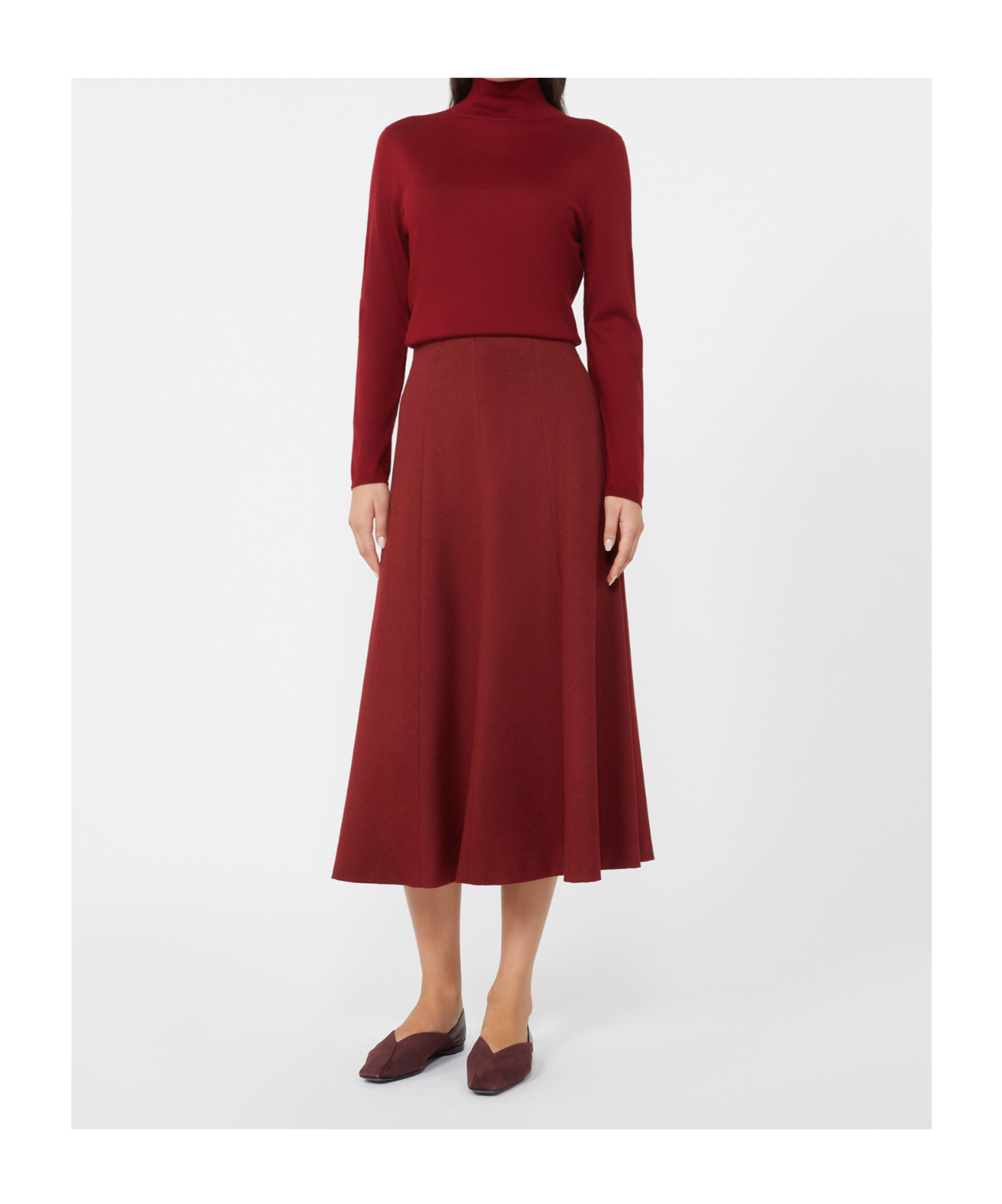 Max Mara Meana Cashmere Turtleneck Sweater In Burgundy