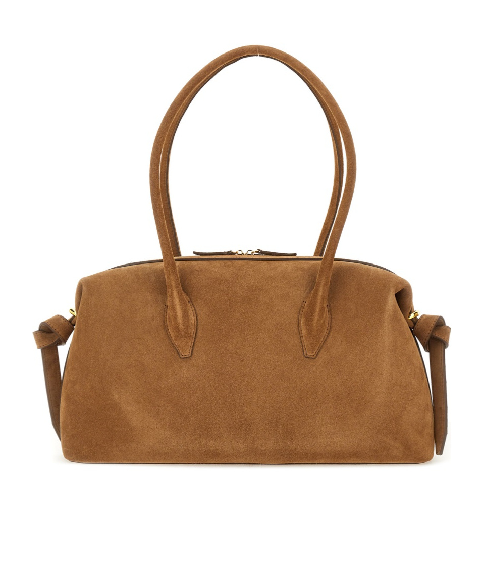Yuzefi Double Handle Shoulder Bag In Brown