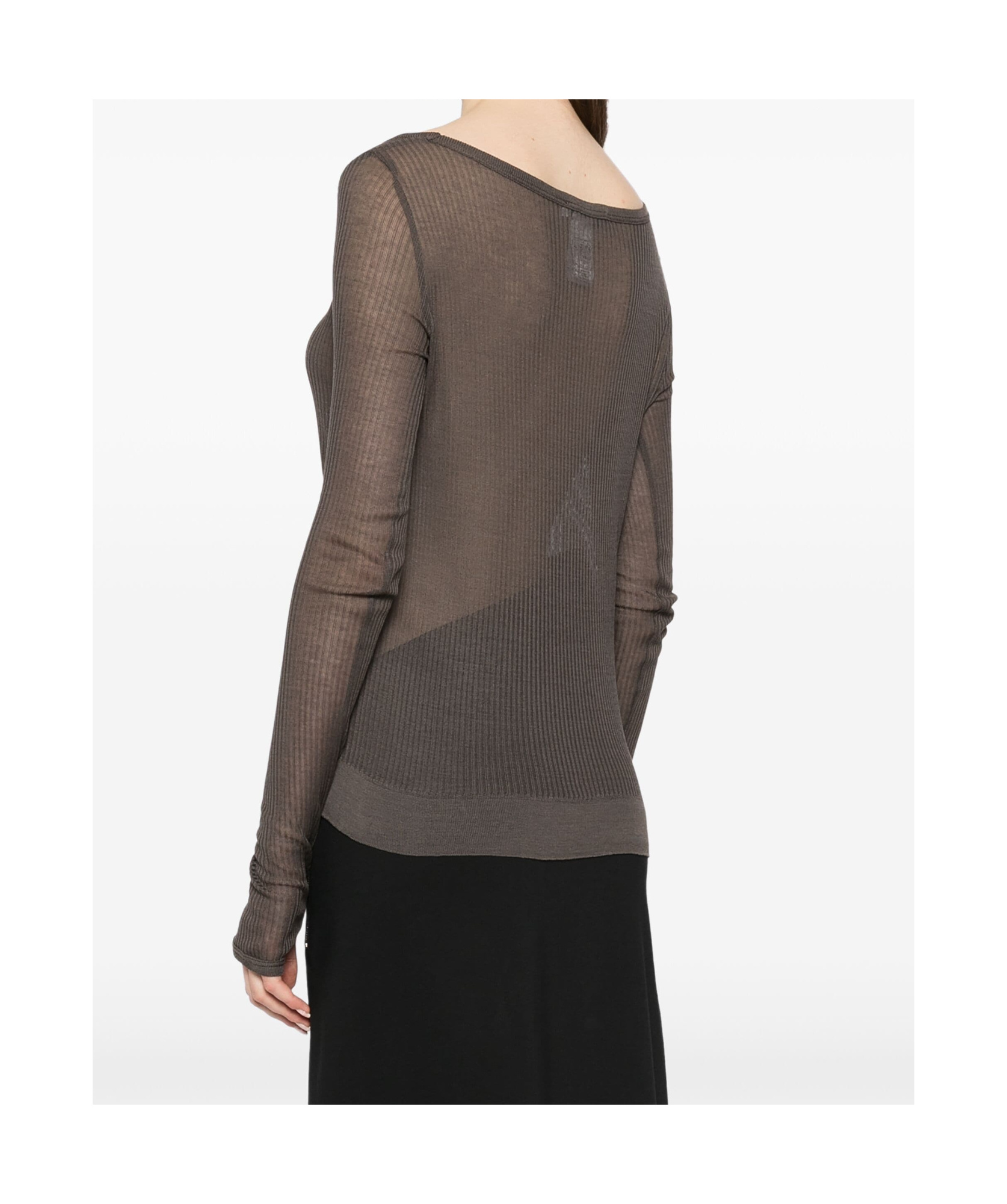 Lemaire Long-sleeved Sweater In Black