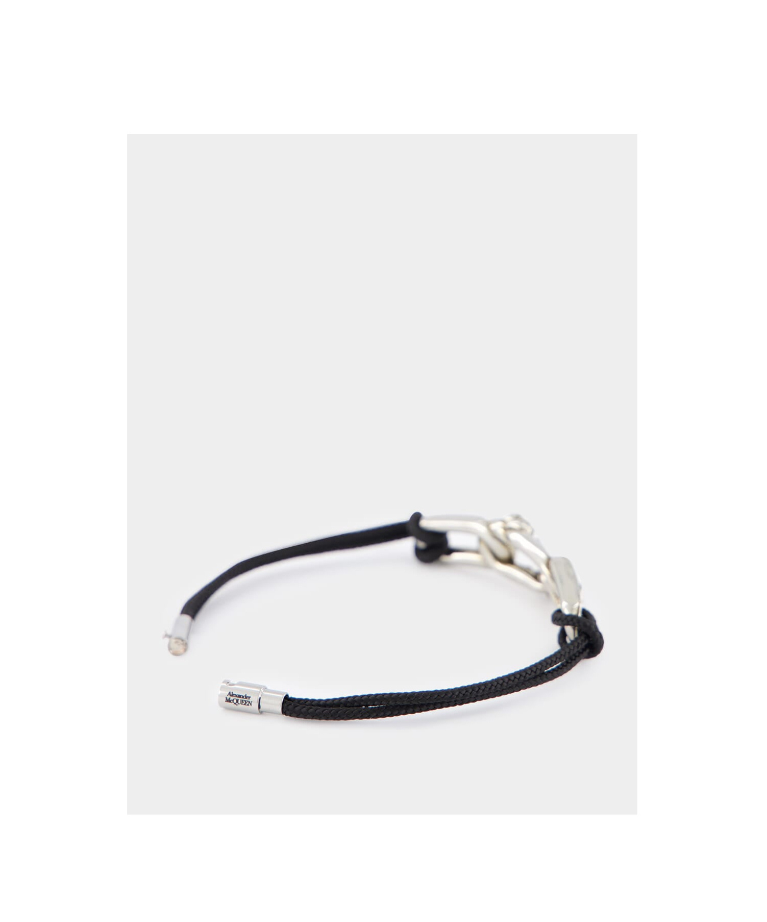Alexander Mcqueen Rope Loop Bracelet With Brass Detail In Multicolor