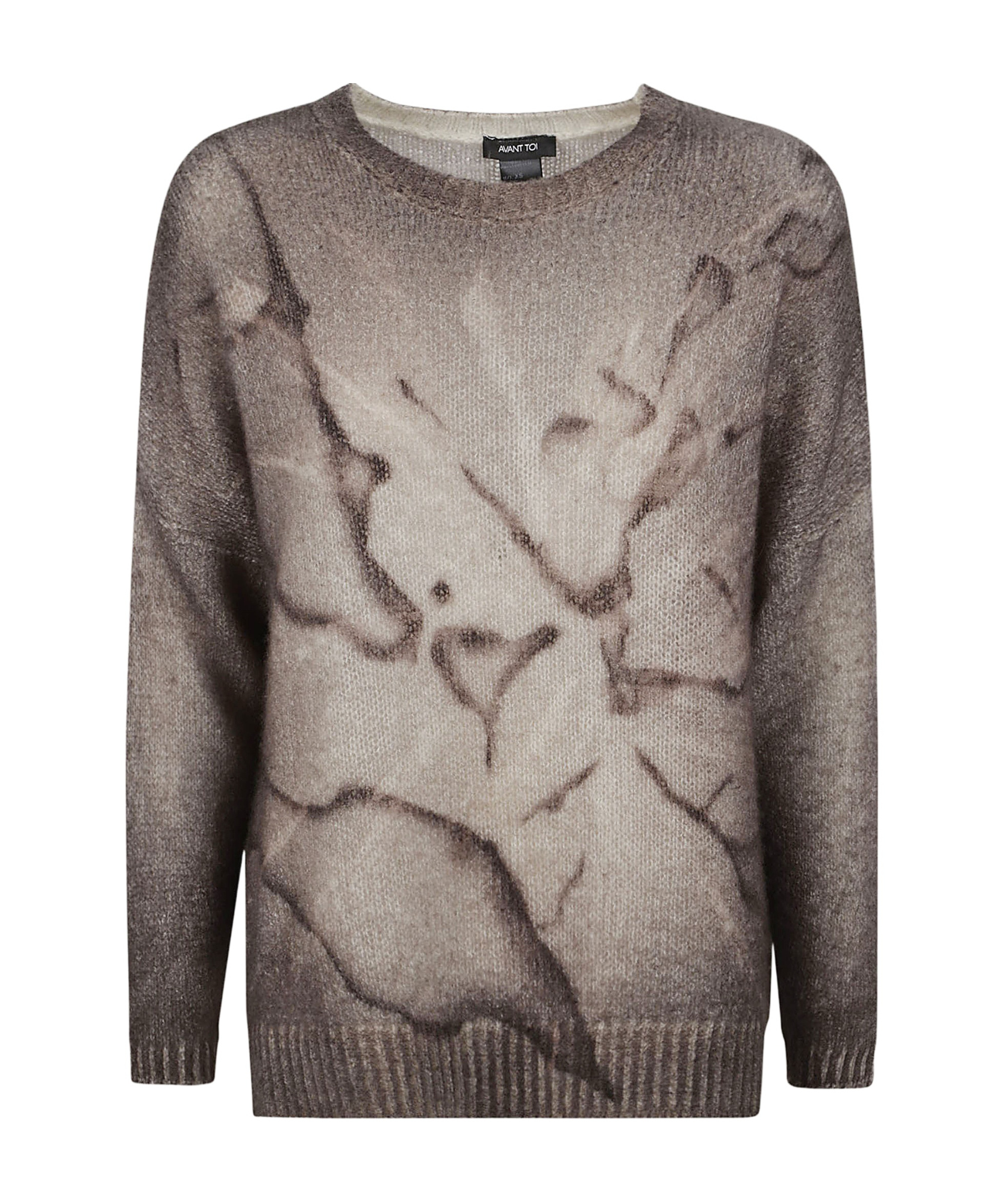 Avant Toi Gradient Knit Sweater In Gray