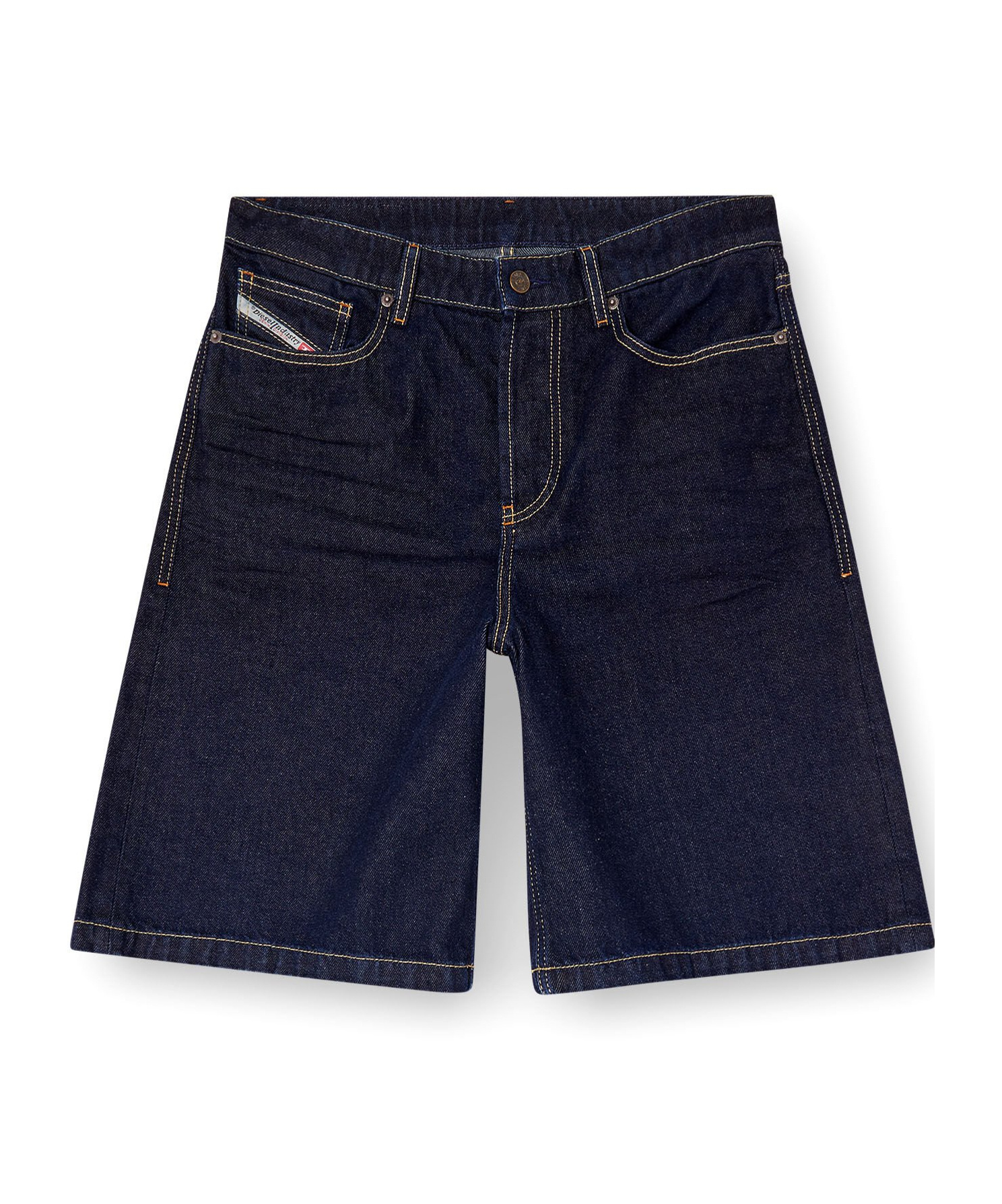 Diesel Belt-loop Denim Shorts In Black
