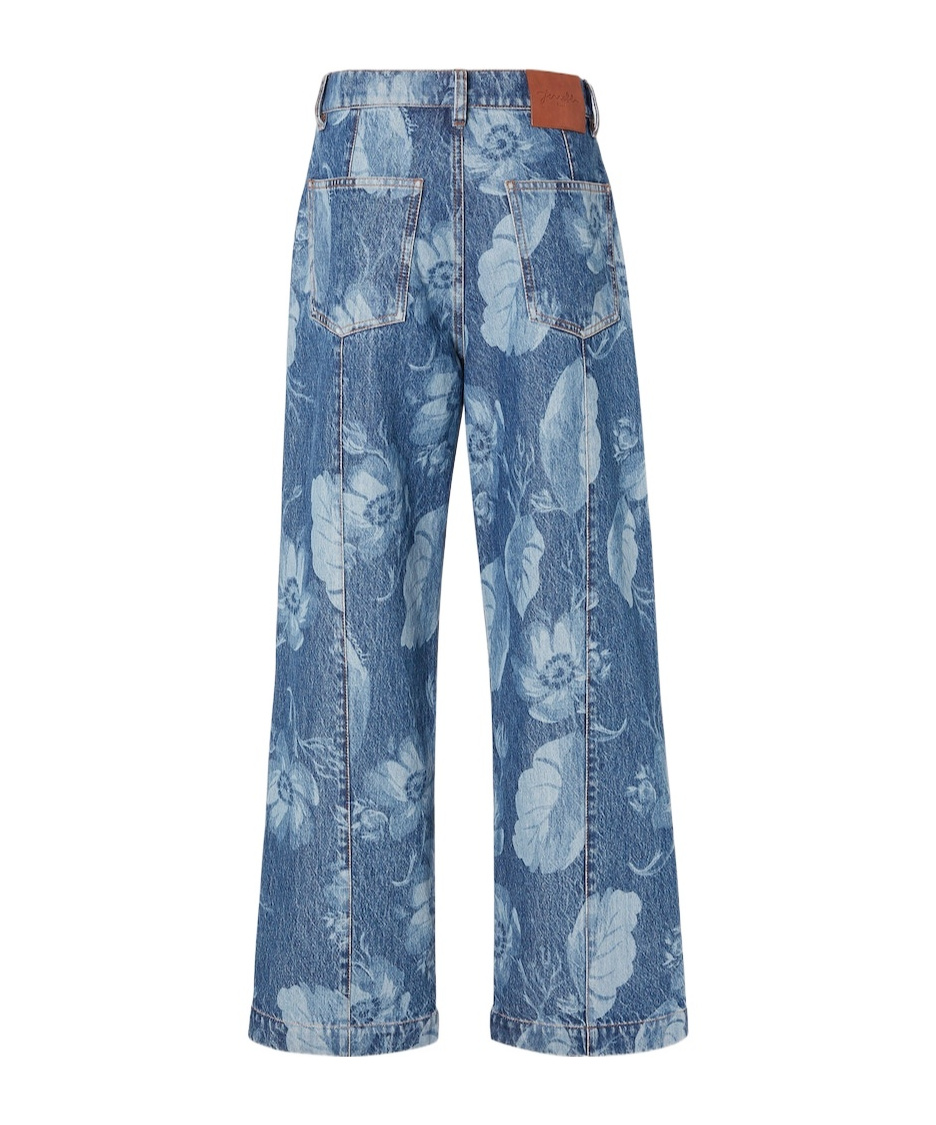 Fendi Floral Printed Straight-leg Long Jeans