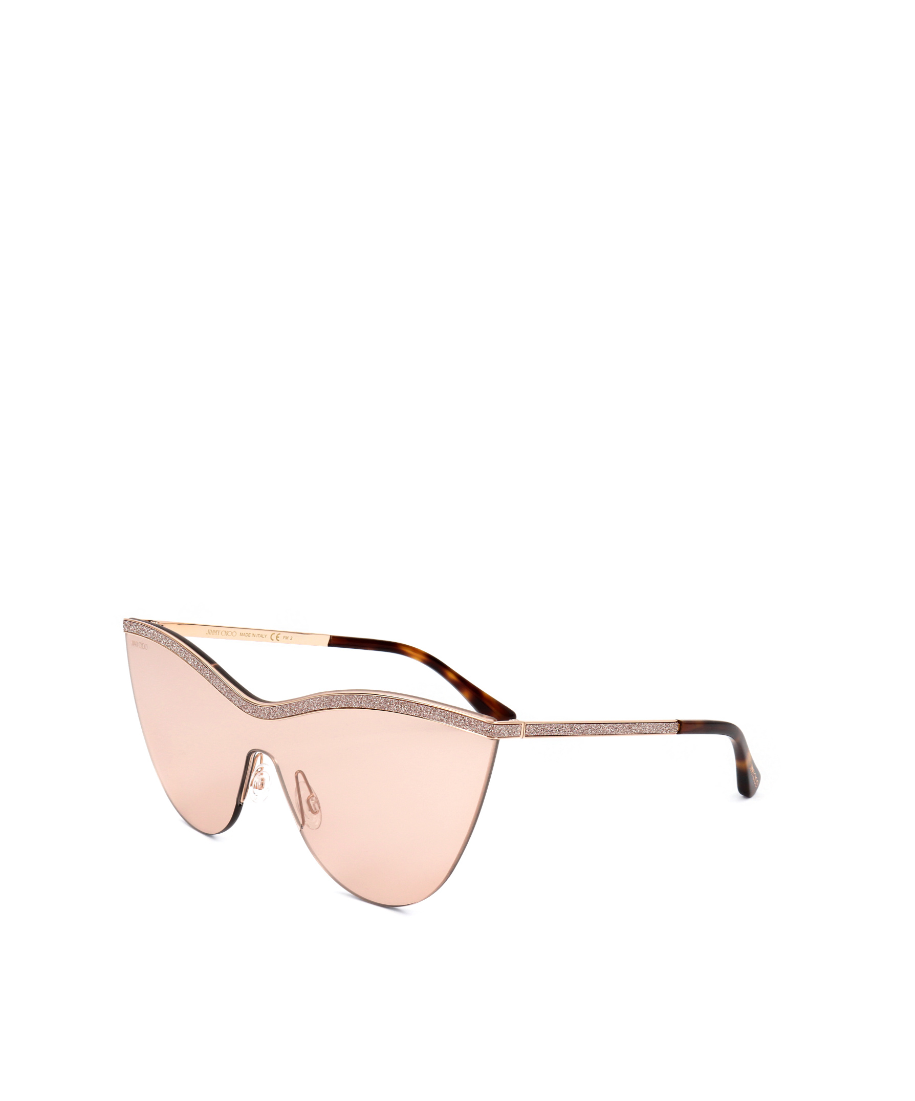 Jimmy Choo Logo Sunglasses In Nude