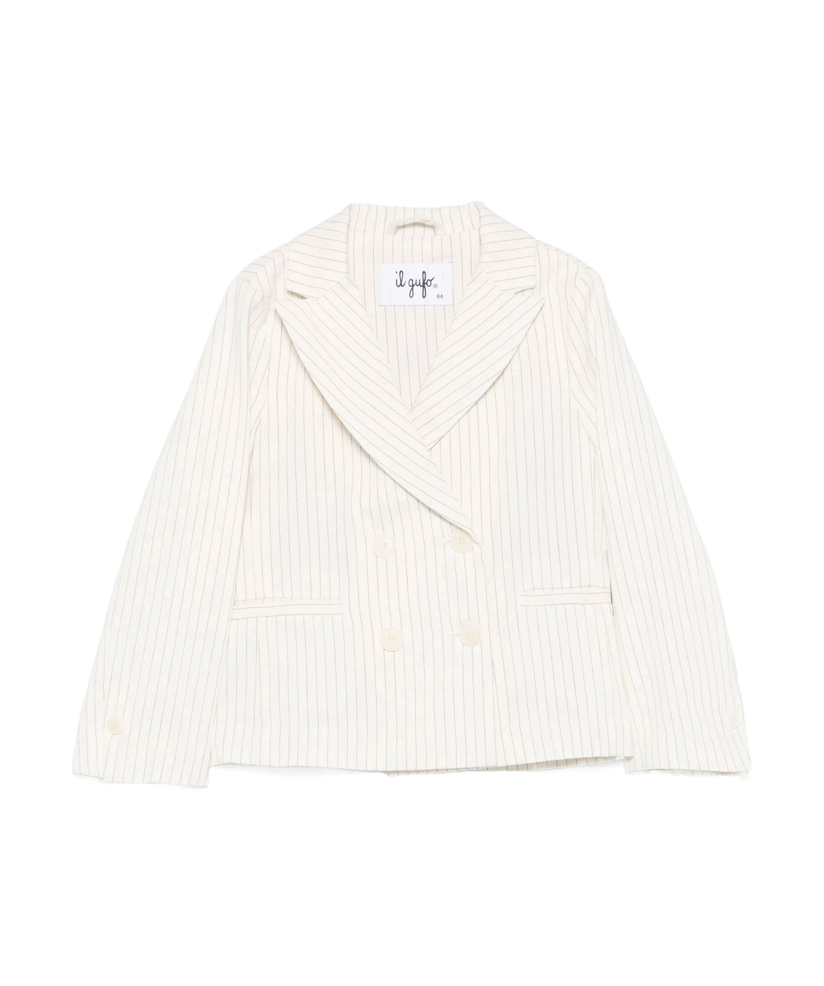 Il Gufo Pinstriped Blazer In White