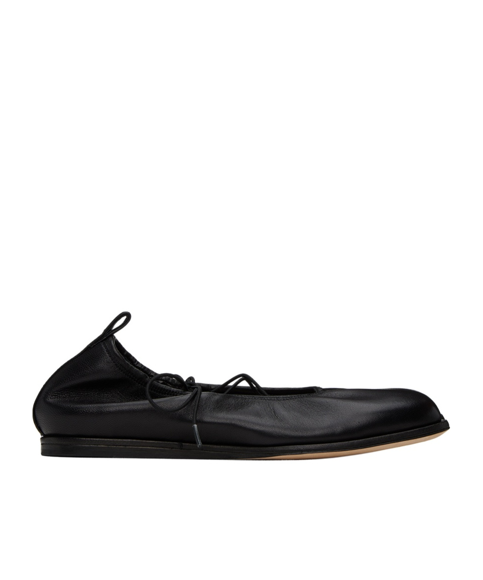 Simone Rocha Heart-shaped Toe Ballet Shoes In Black