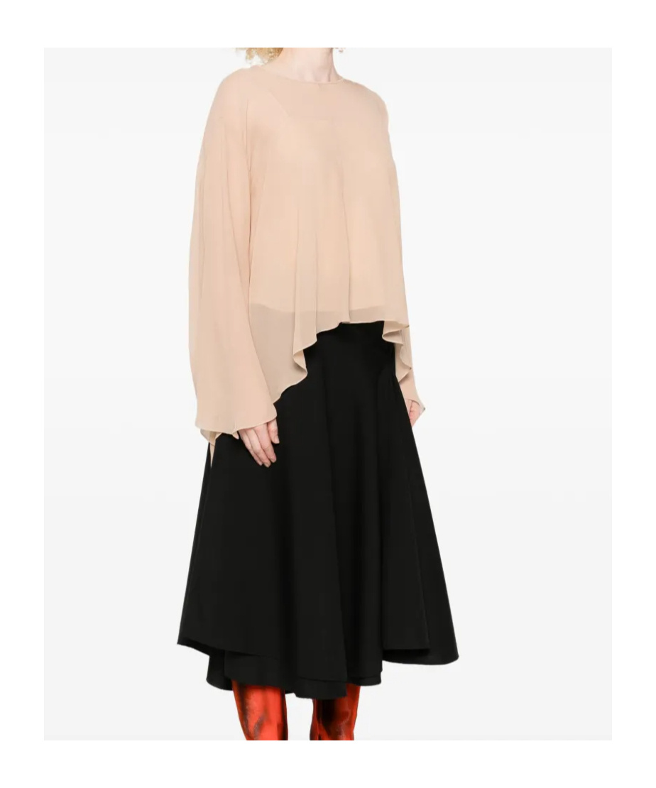 Marni Asymmetric-draped Blouse In Neutral