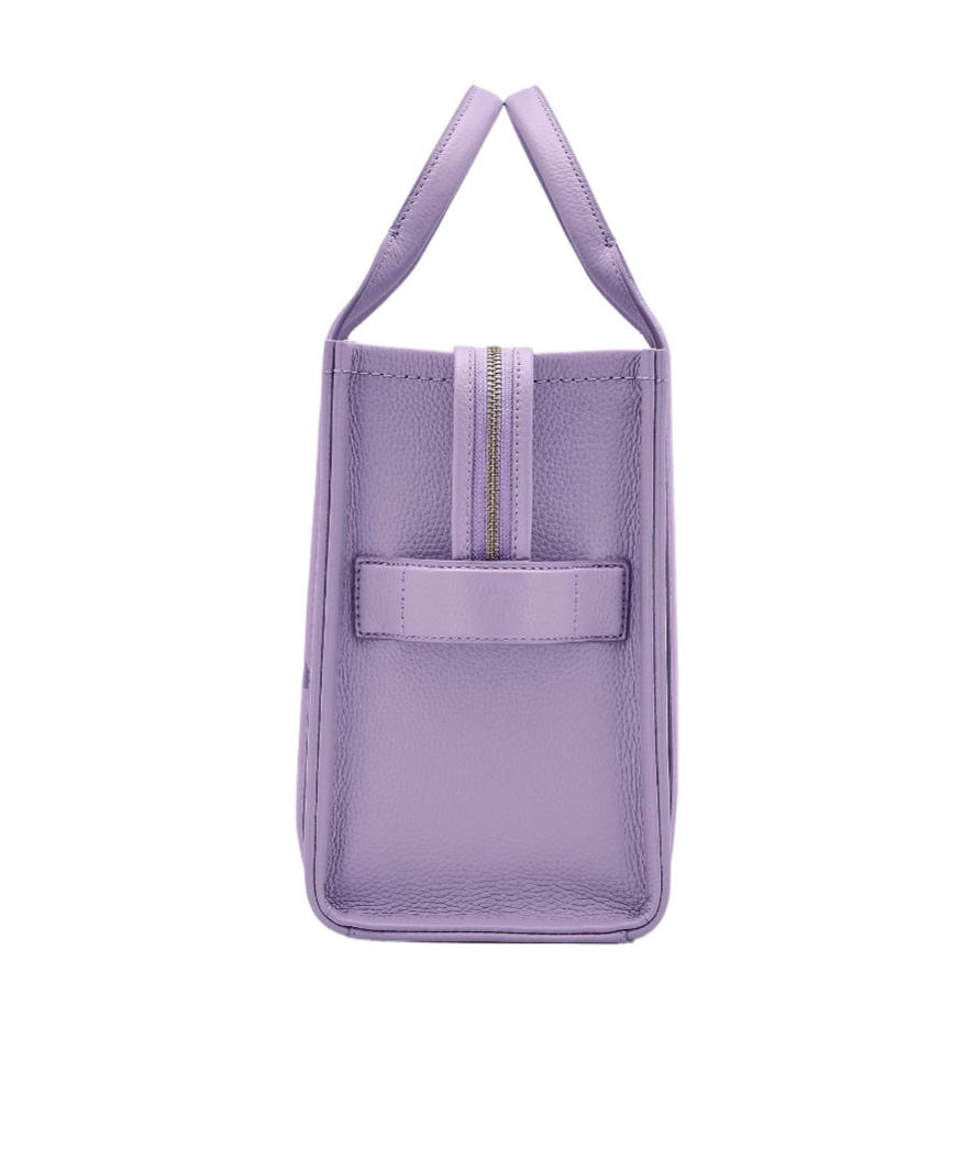 Marc Jacobs Grained Leather Texture Tote Bag In Purple