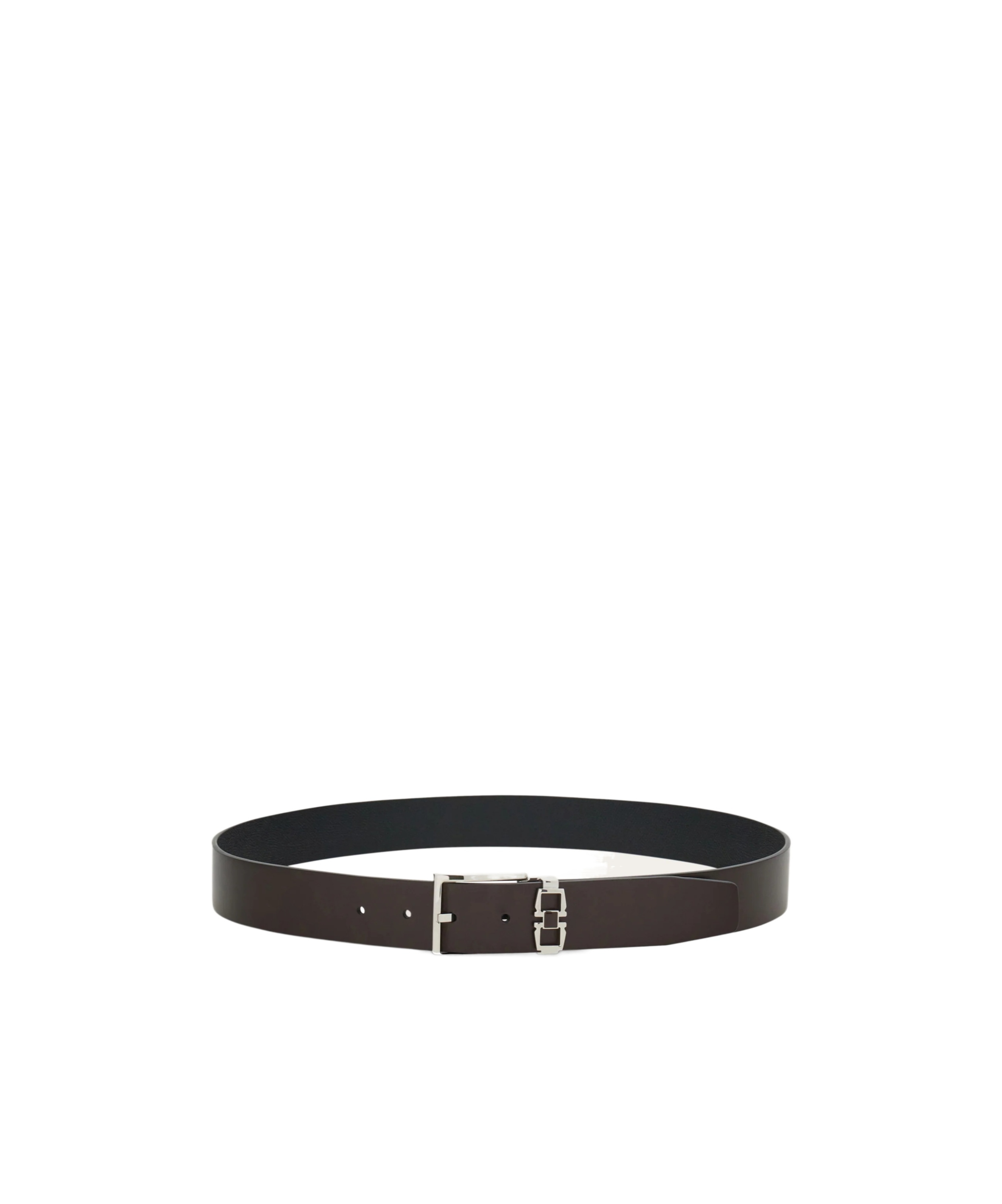 Ferragamo Gancini Double-sided Belt In Black