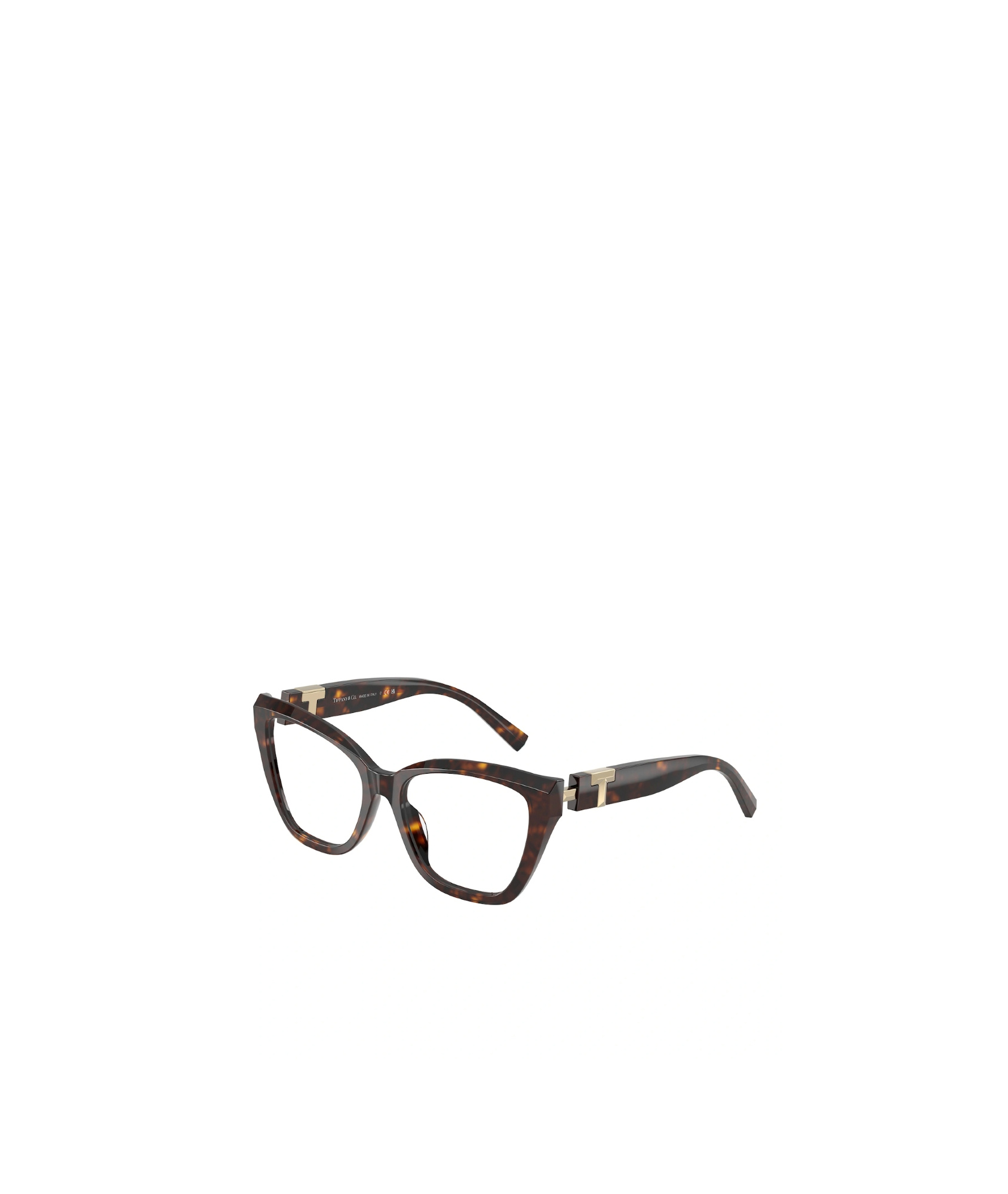 Tiffany & Co Cat Eye Frame Plain Glasses In Havana