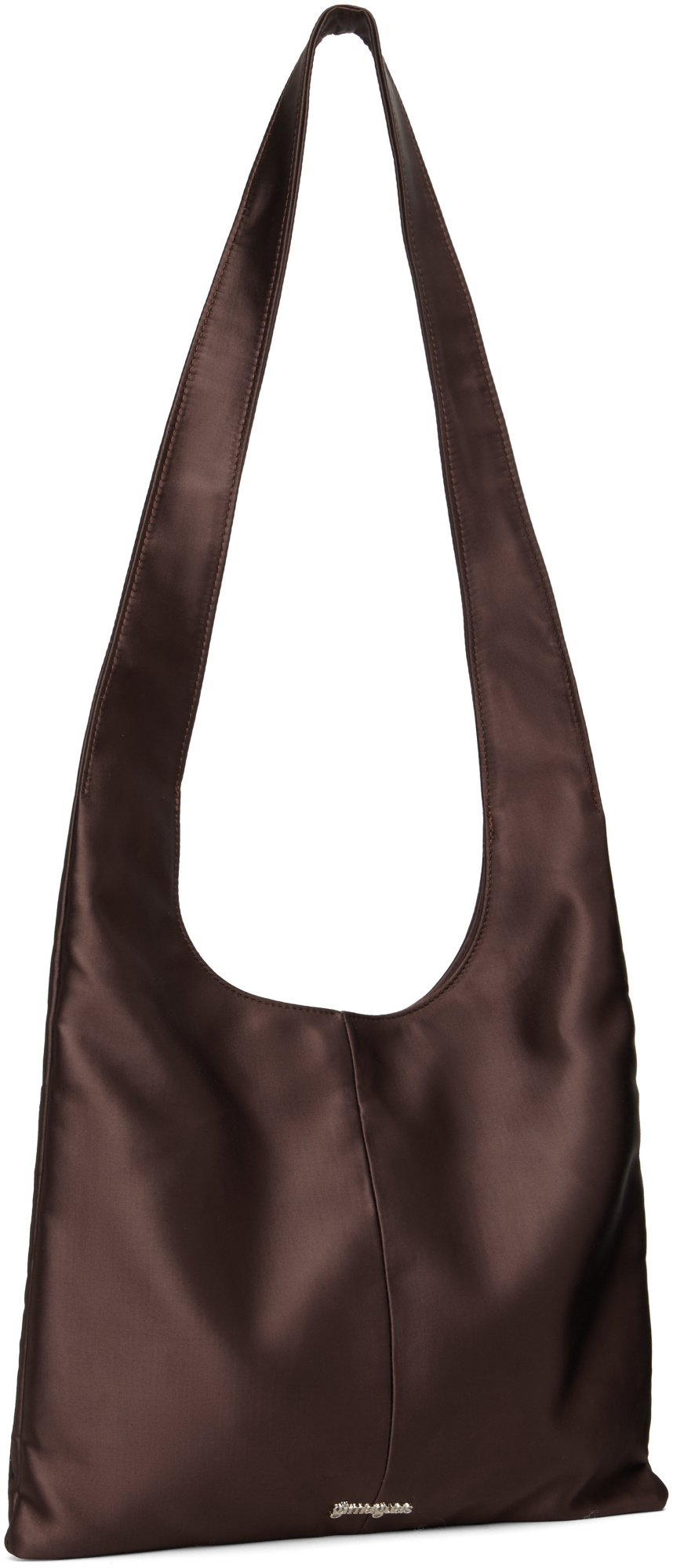 Gimaguas Brown Blanca Sateen Bag In Black