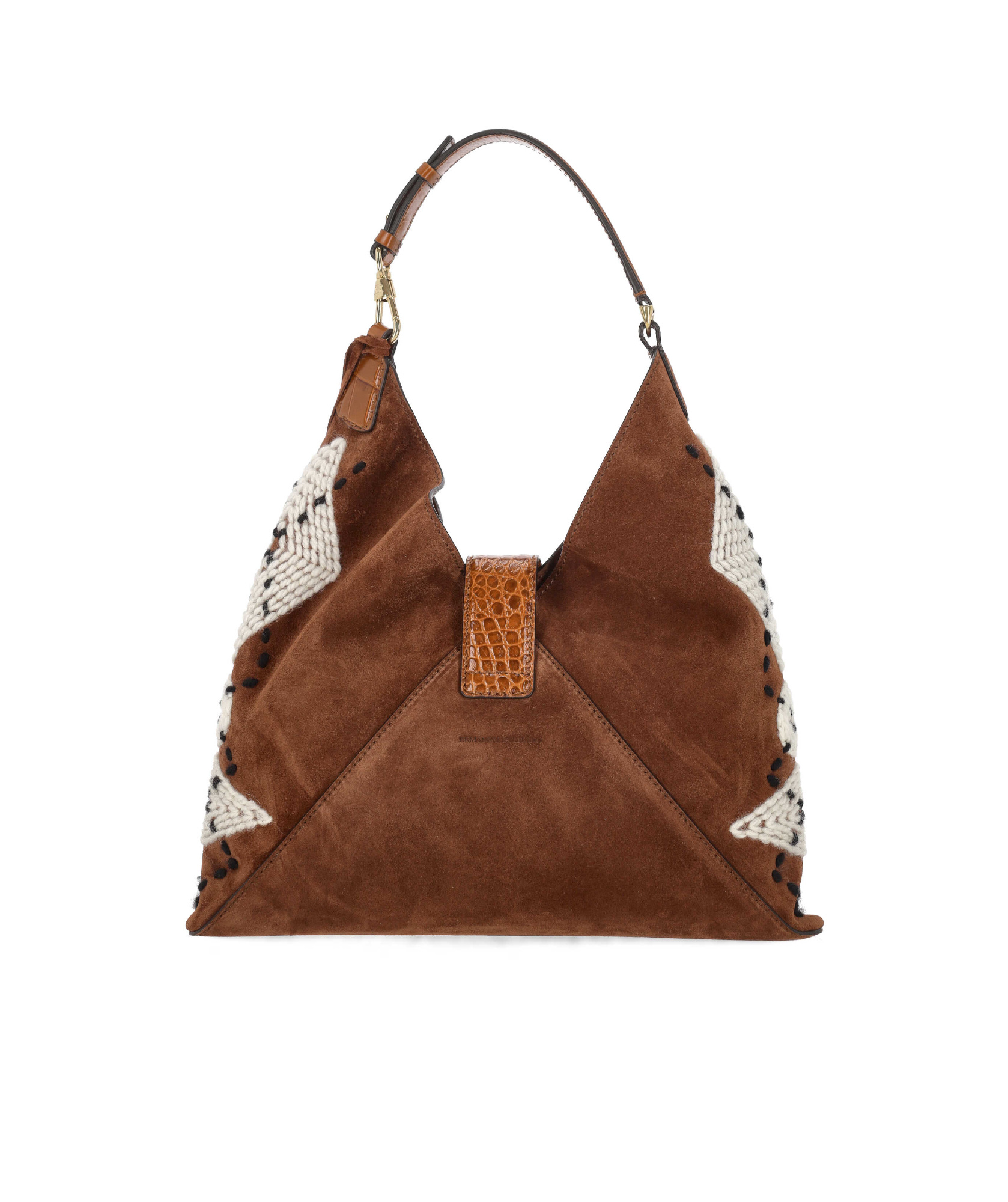 Ermanno Scervino Top Handle Shoulder Bag In Brown