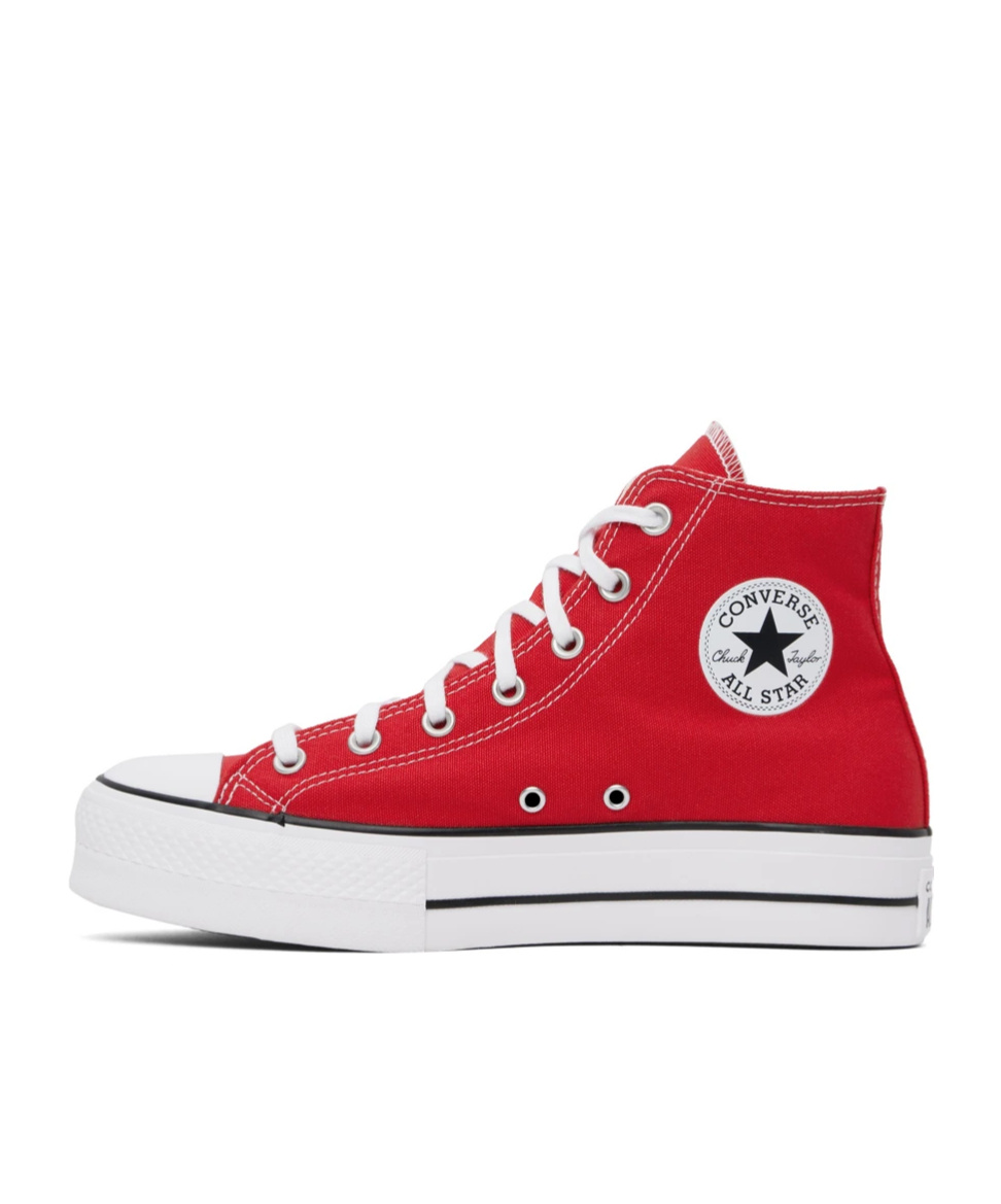 Converse Chuck Taylor All Star Lift Hi High-top Casual Trainers In Red