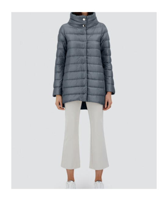 Herno Turtleneck Down Jacket In Gray