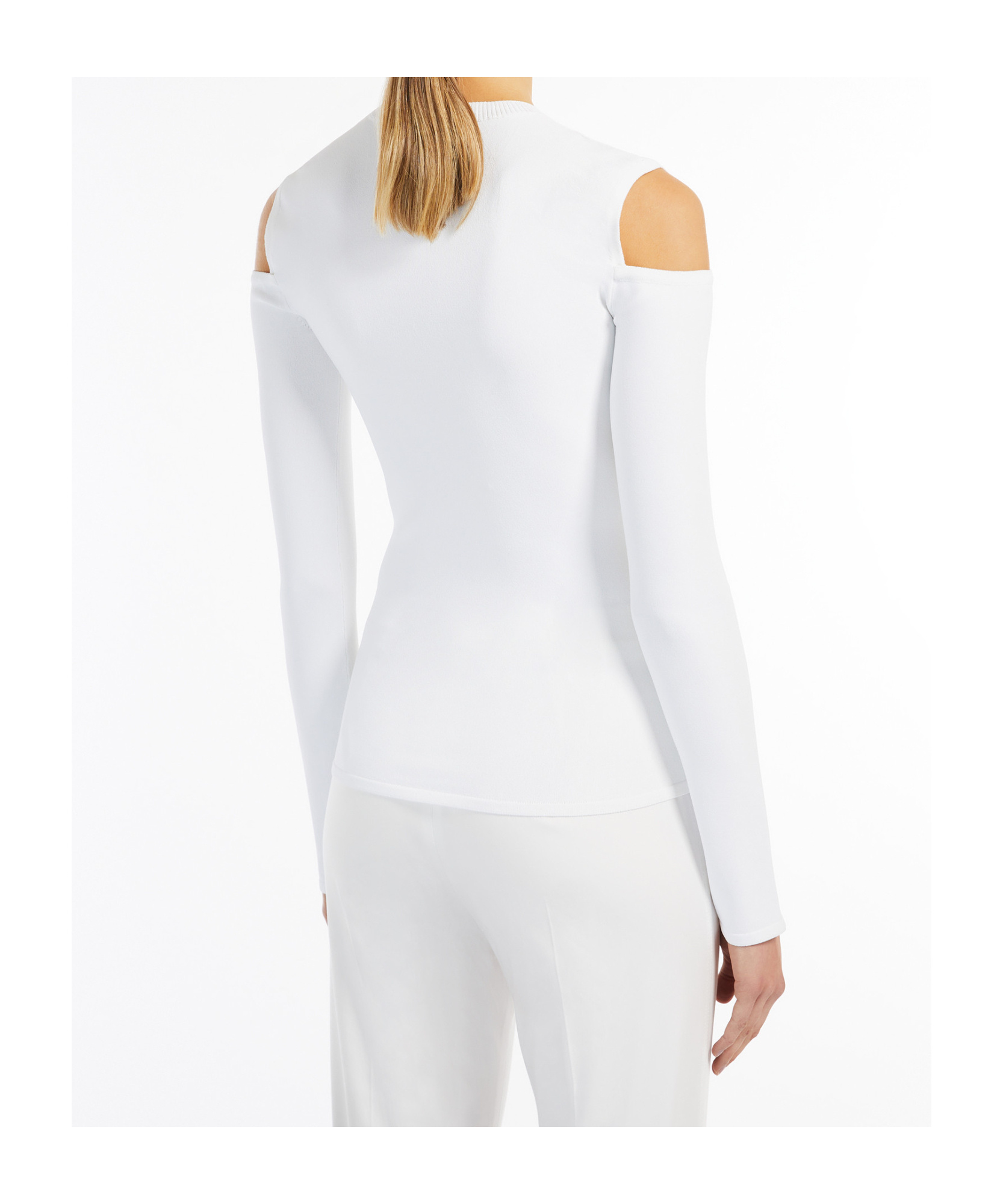 Max Mara Vik Cold Shoulder Sweater In Neutrophil