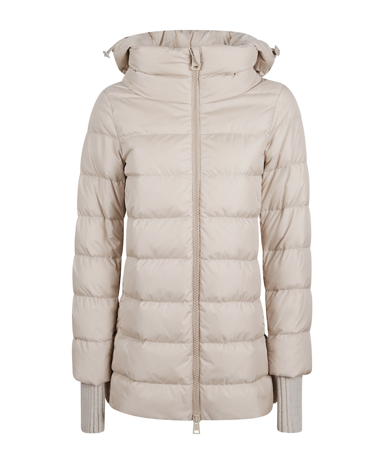 Herno A-shape Chamonix Quilted Nylon Down Jacket In Neutral