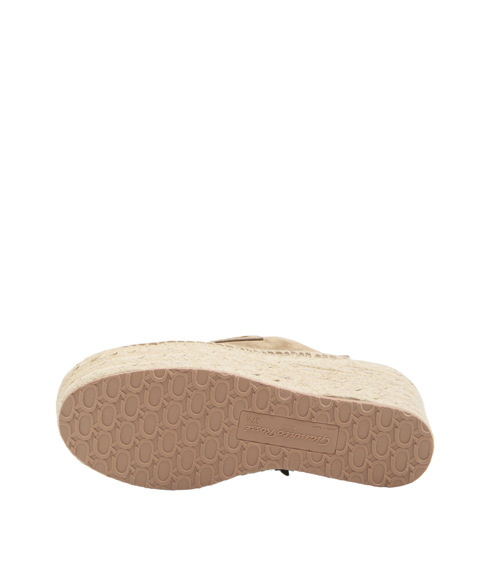 Gianvito Rossi Maxilla 105 Suede Espadrille Wedge Mules In Nude