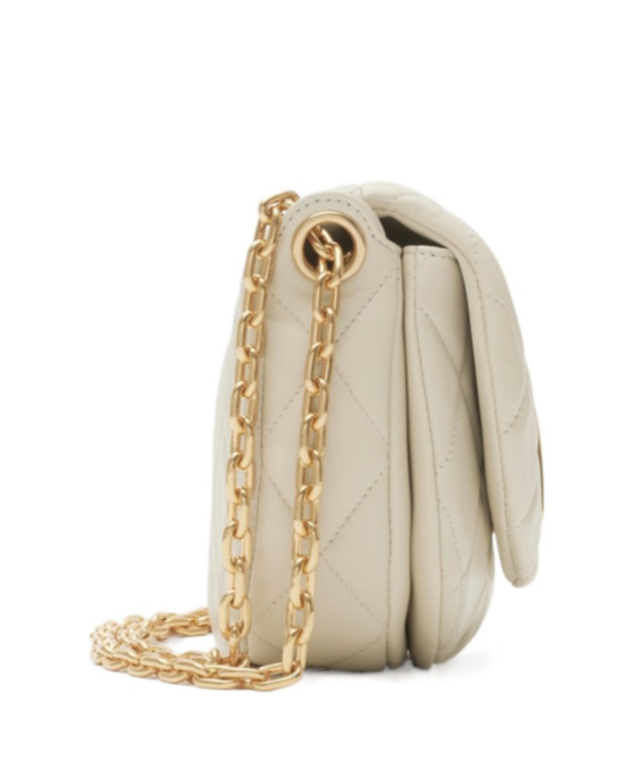 Burberry Small Rocking Horse Quilted Crossbody Bag In Neutral