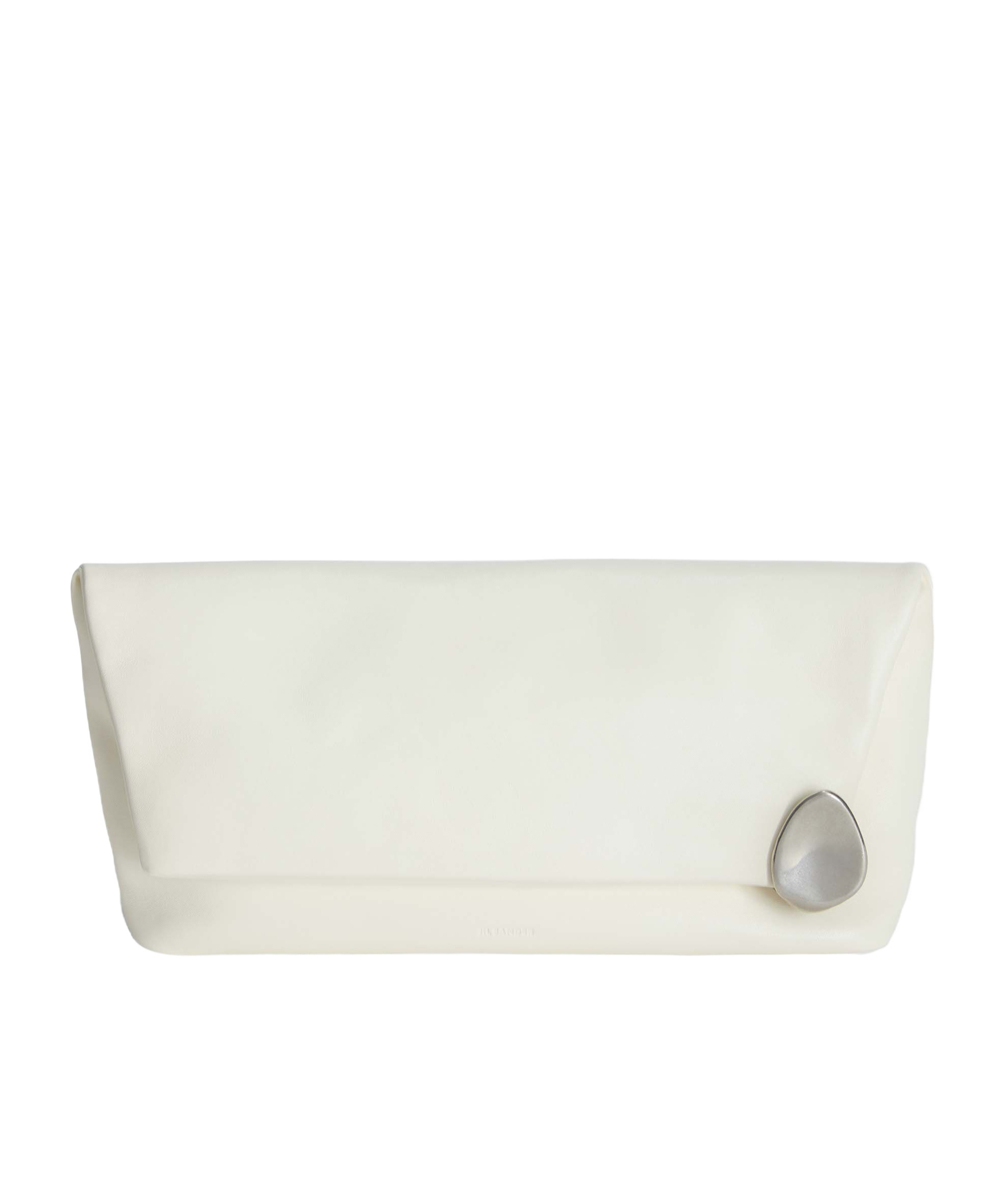 Jil Sander Gemstone-embellished Zipped Clutch Bag In White