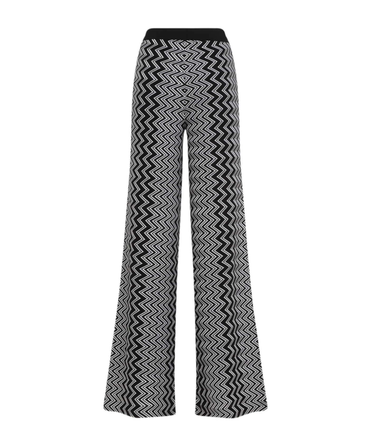 Missoni Zig-zag Knit Pants In Black