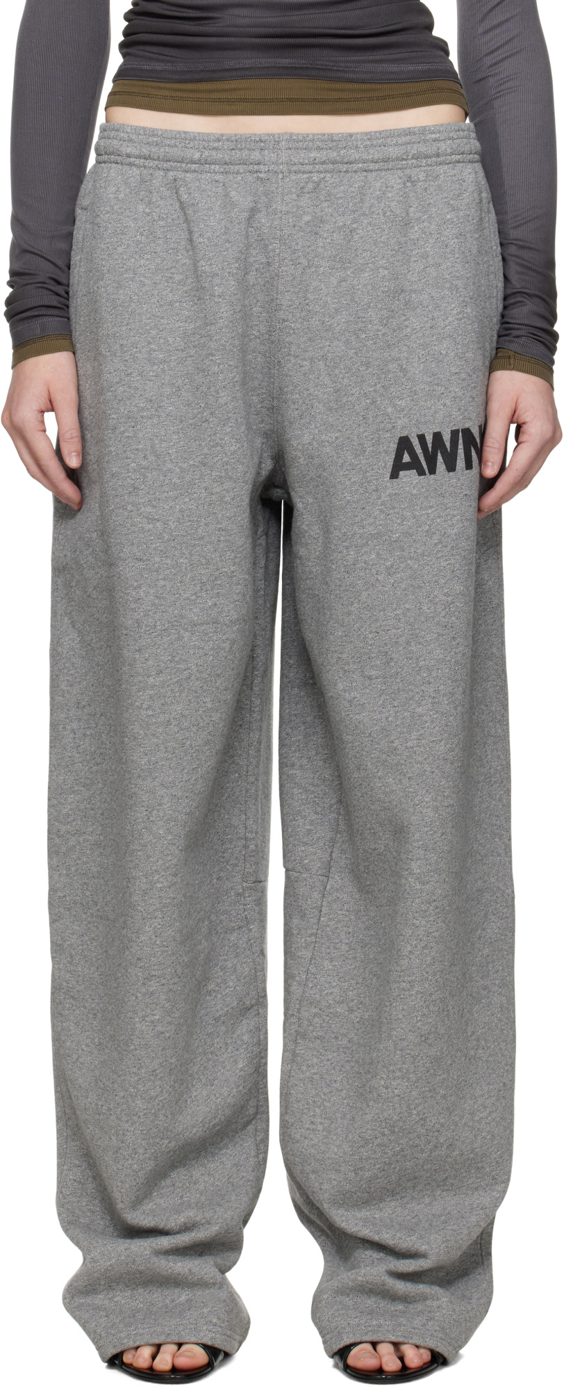 Alexander Wang T Logo-detailed Oversize Sweatpants In Neutral
