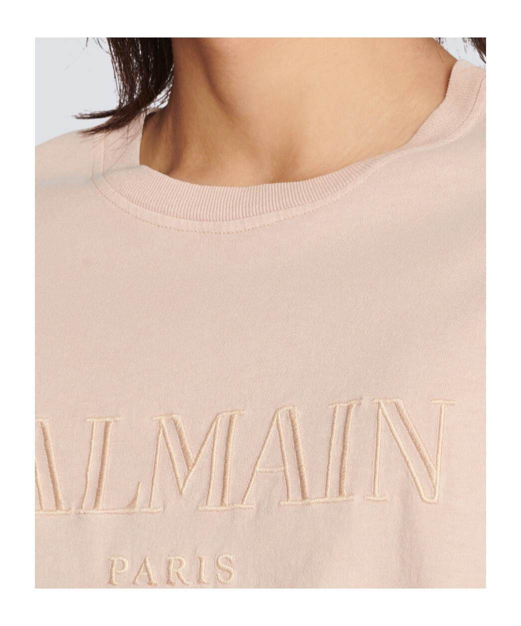Balmain Vintage-logo-embroidered T-shirt In Nude