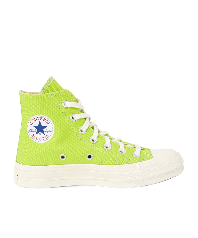Comme Des Garçons Round Toe Sneakers In Green