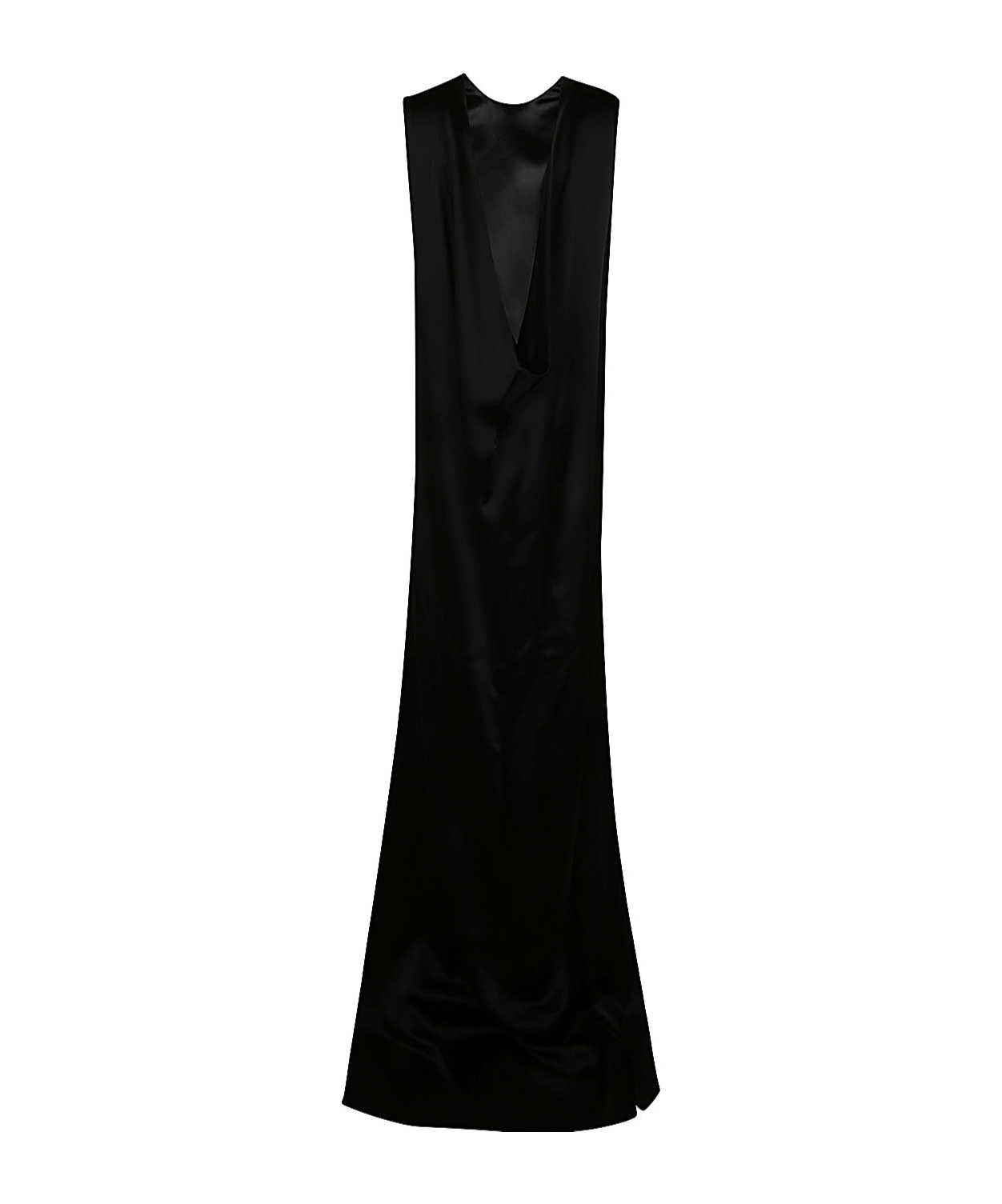 Ann Demeulemeester Black Leah Long Asymmetric Maxi Dress In Black
