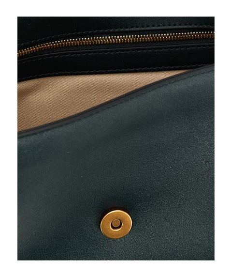Shop Pinko Love One Classic Crossbody Bag In Green