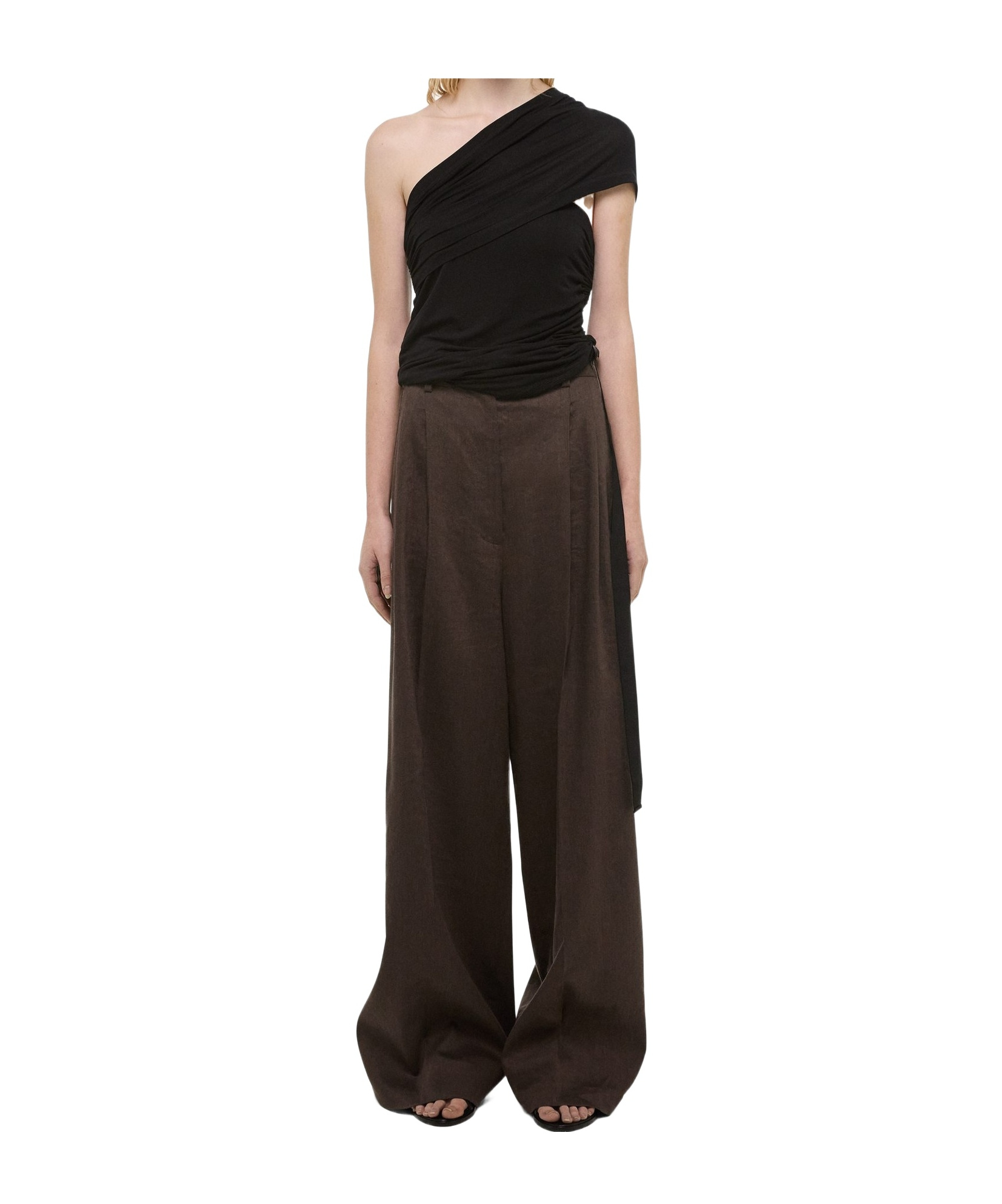 Helmut Lang Asymmetric Protect Top In Black